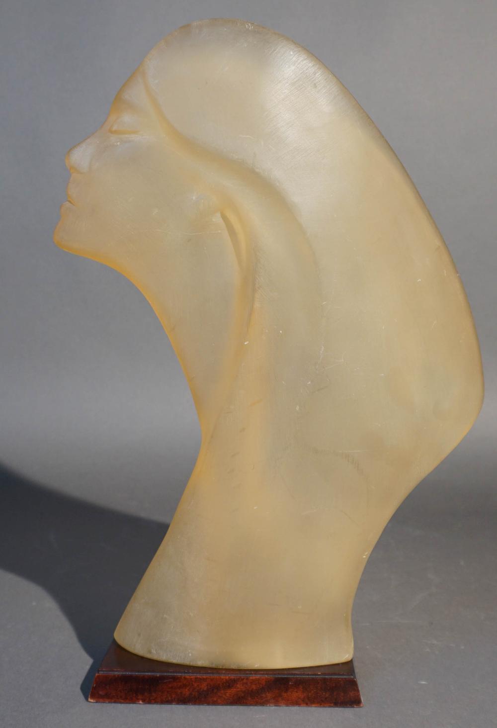 CONTEMPORARY LUCITE BUST OF A WOMAN,