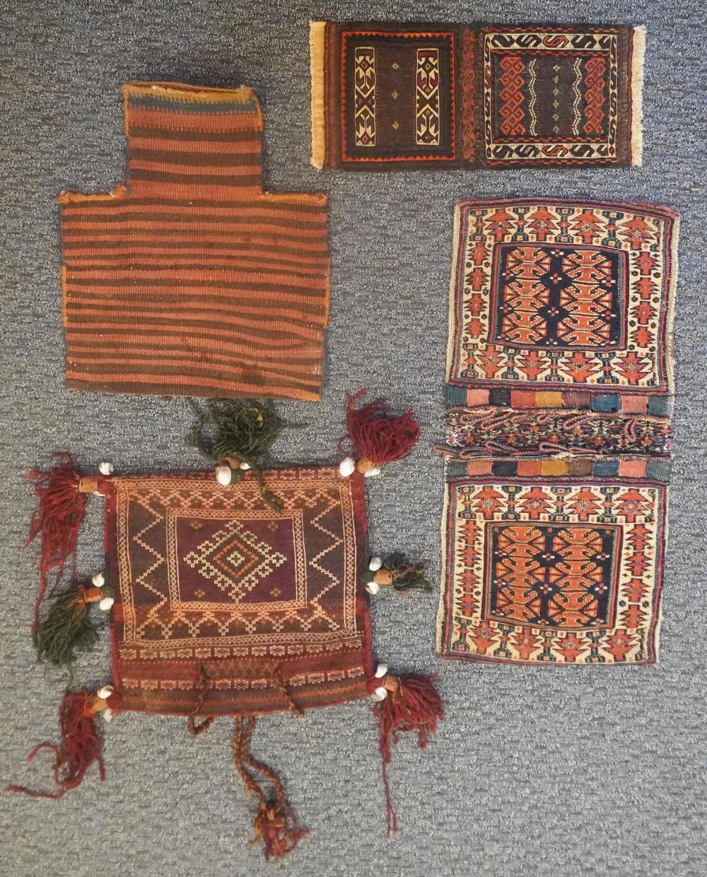 FOUR CENTRAL ASIAN BAGS/WALL HANGINGSFour