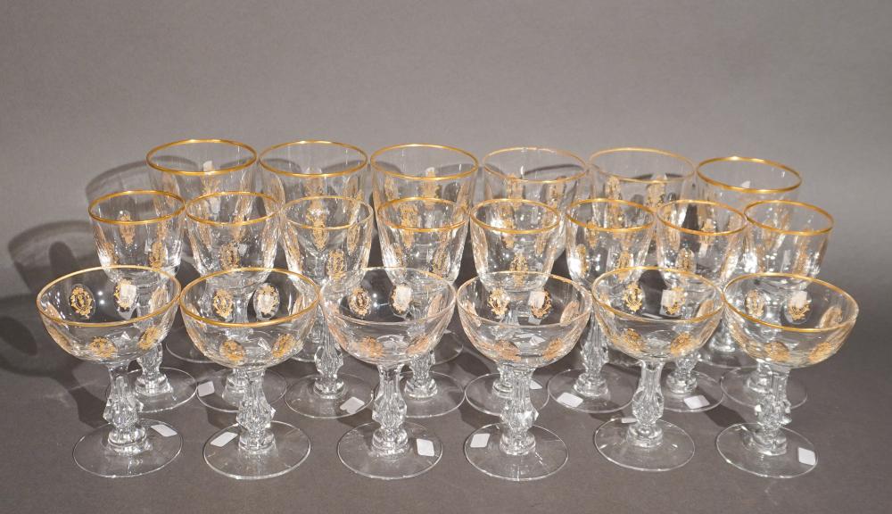 GILT CRYSTAL 20 PIECE STEMWARE 3c72ba