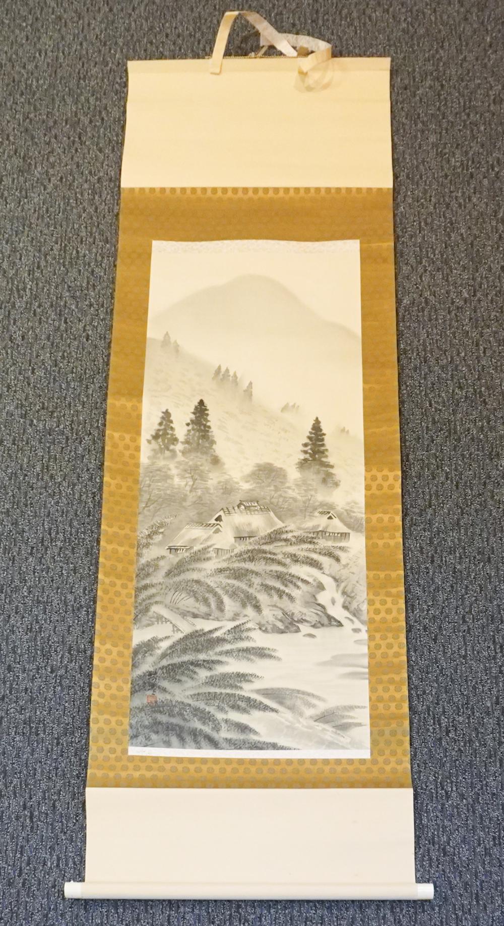 JAPANESE HANGING SCROLL, 77 X 21