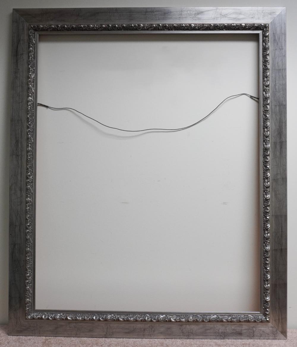 PEWTER FINISHED WOOD FRAME, 49