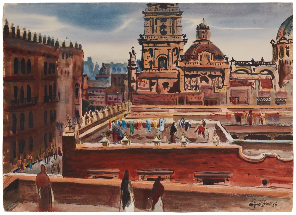 MILFORD ZORNES (1908-2008), "CATHEDRAL