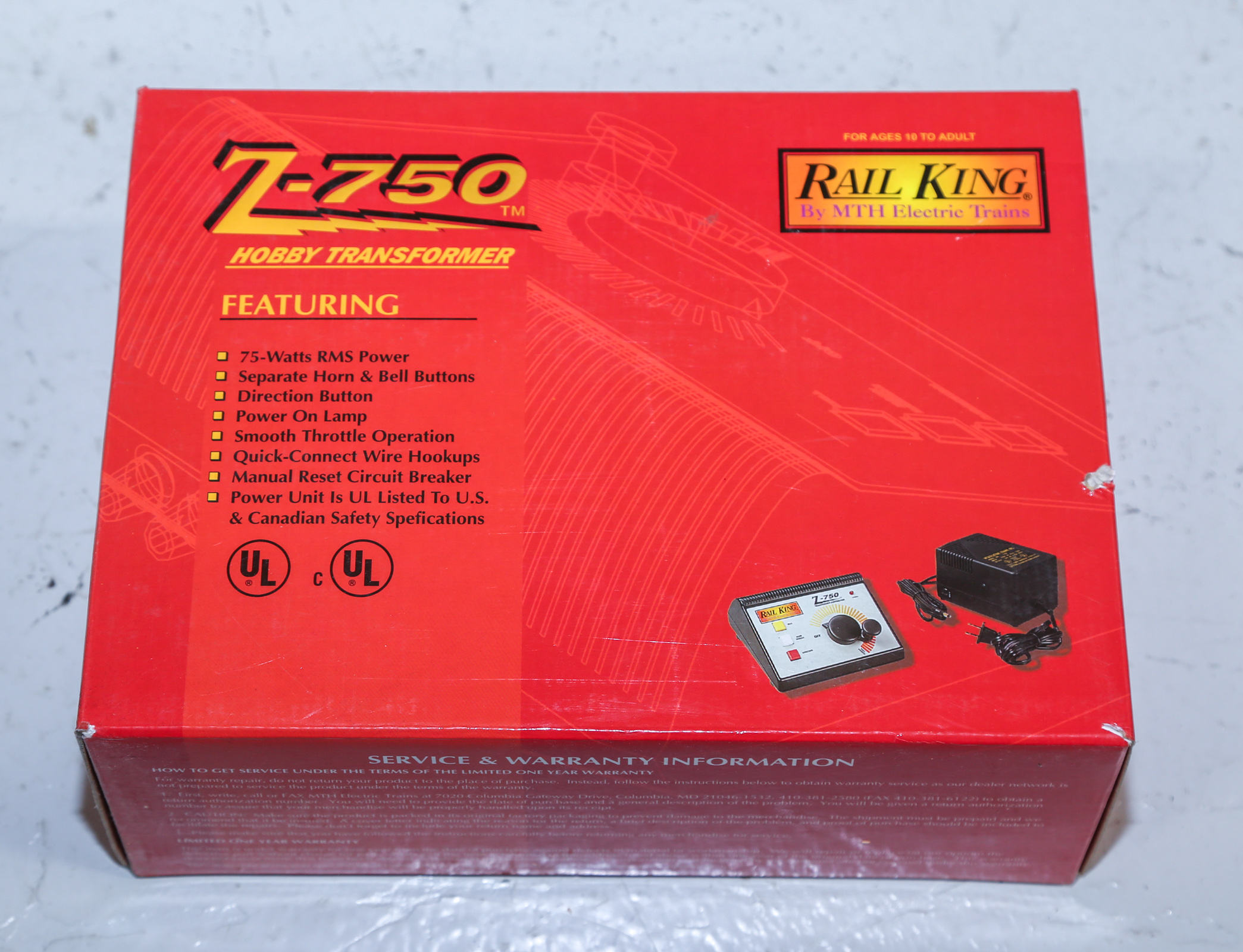 RAIL KING Z 750 HOBBY TRANSFORMER 3c7683