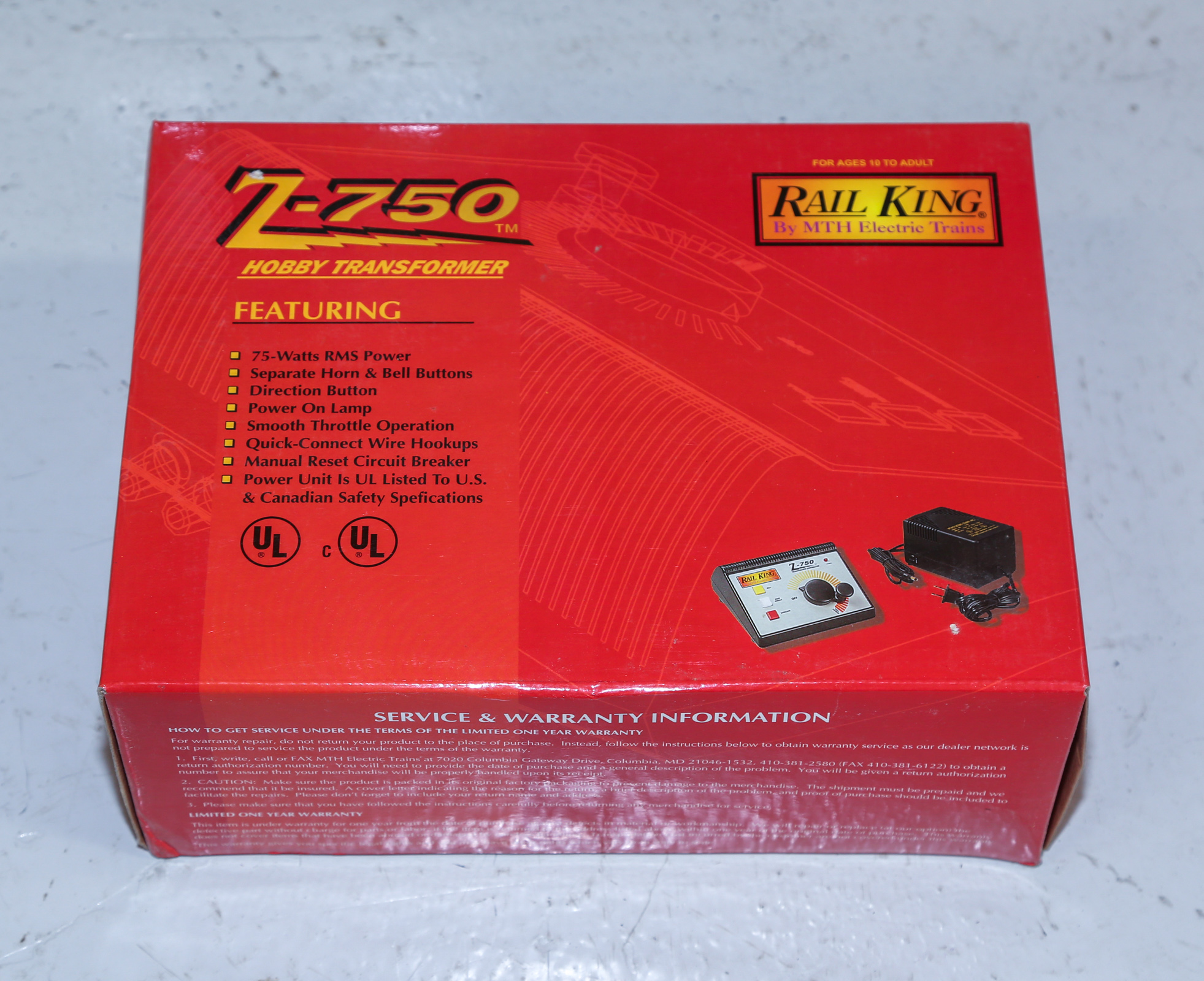 RAIL KING Z 750 HOBBY TRANSFORMER 3c7684