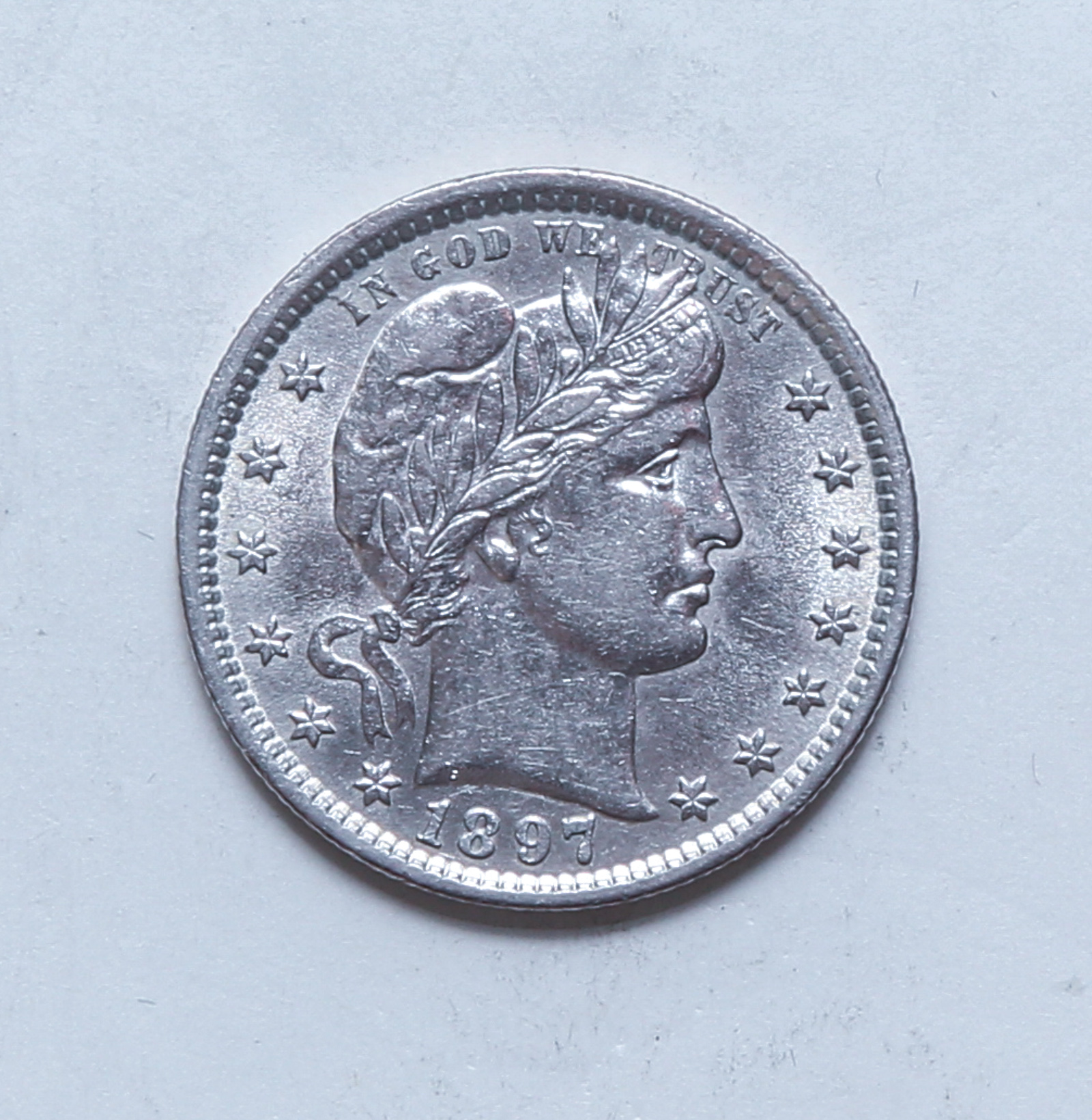 1897 BARBER QUARTER CHOICE AU 3c772c