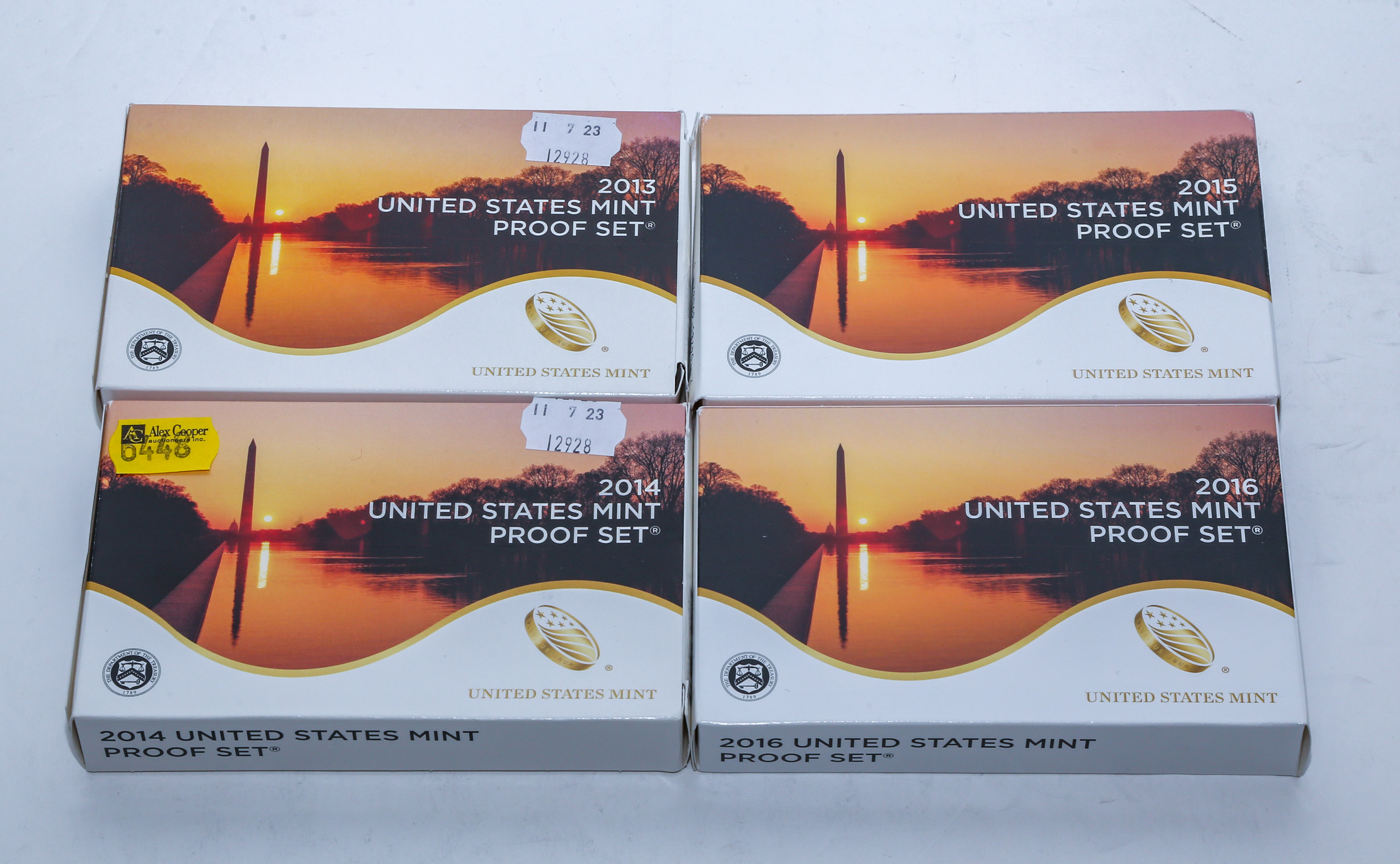 FOUR US PROOF SETS 2013-14-15-16 All