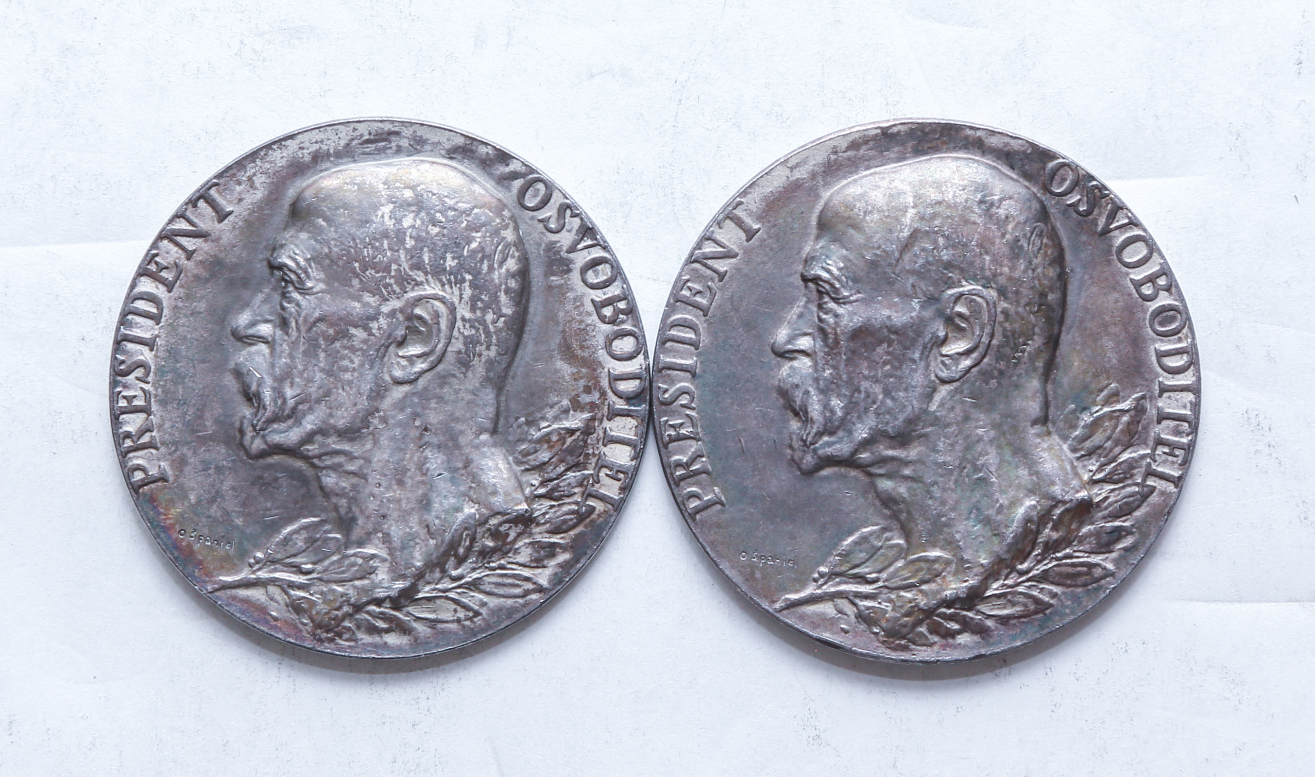 A PAIR OF 1937 SILVER MEDALS PRESIDENT