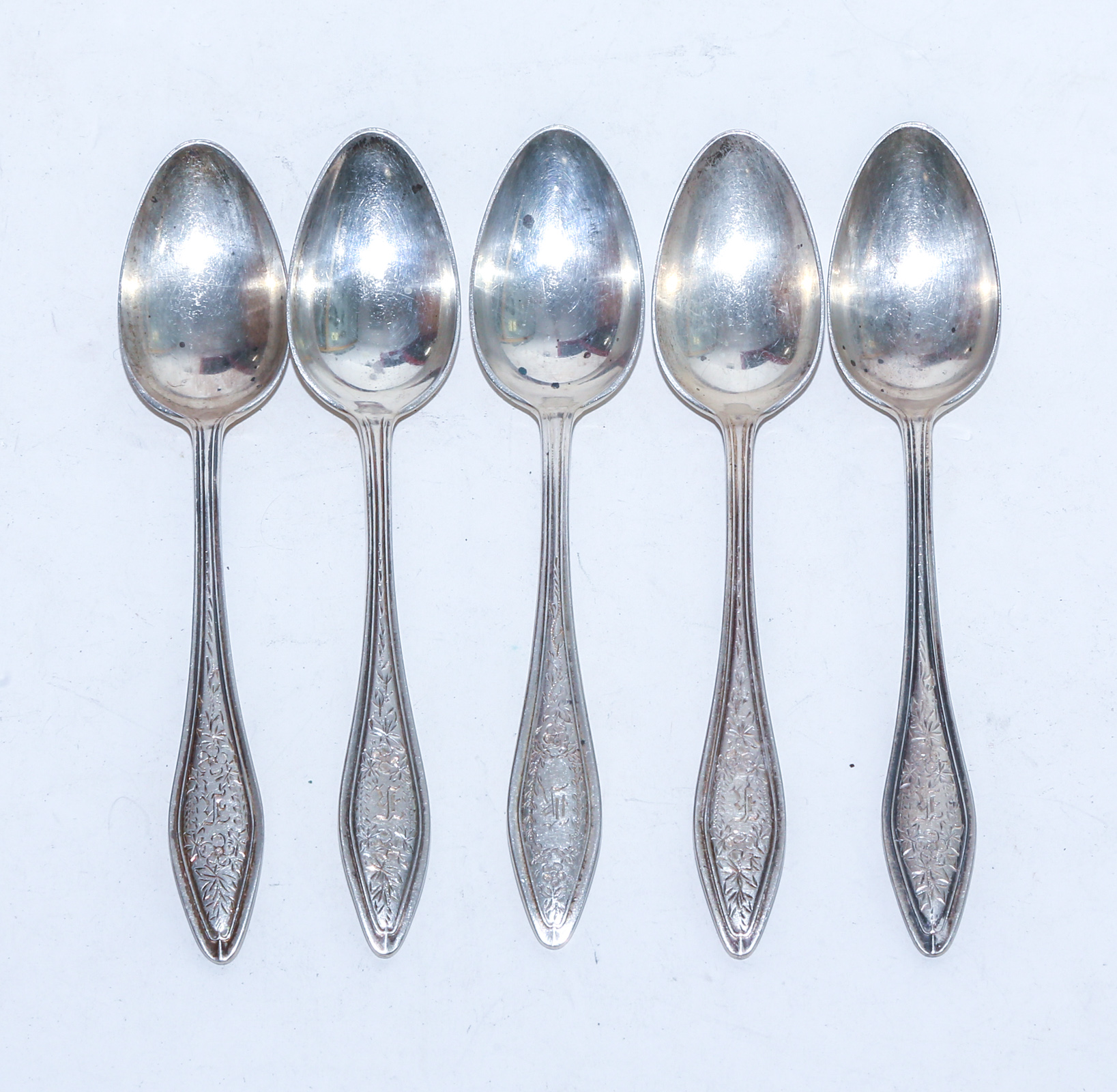 FIVE TOWLE STERLING "MARY CHILTON-ENGRAVED"