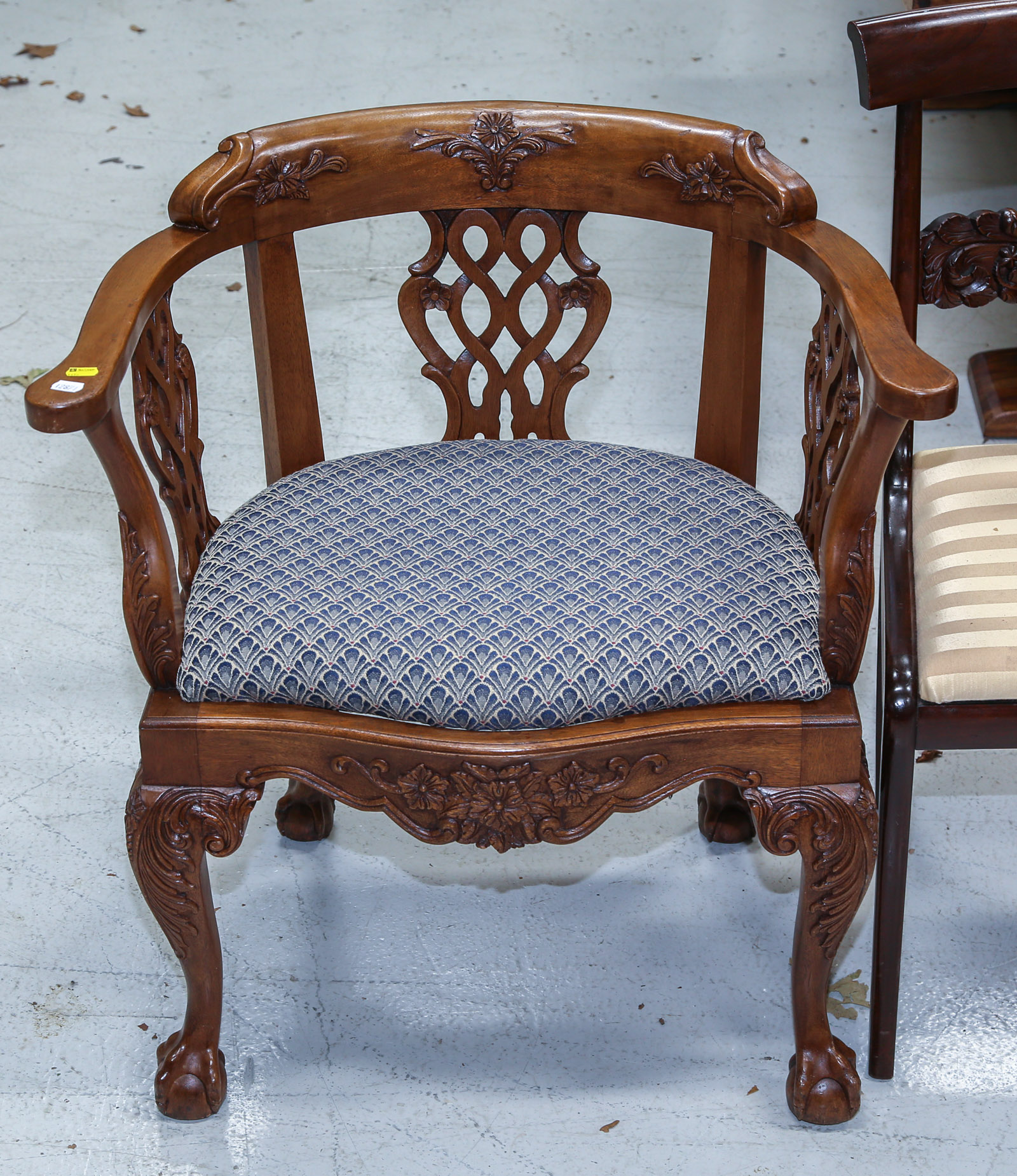 CHIPPENDALE STYLE ARMCHAIR Late