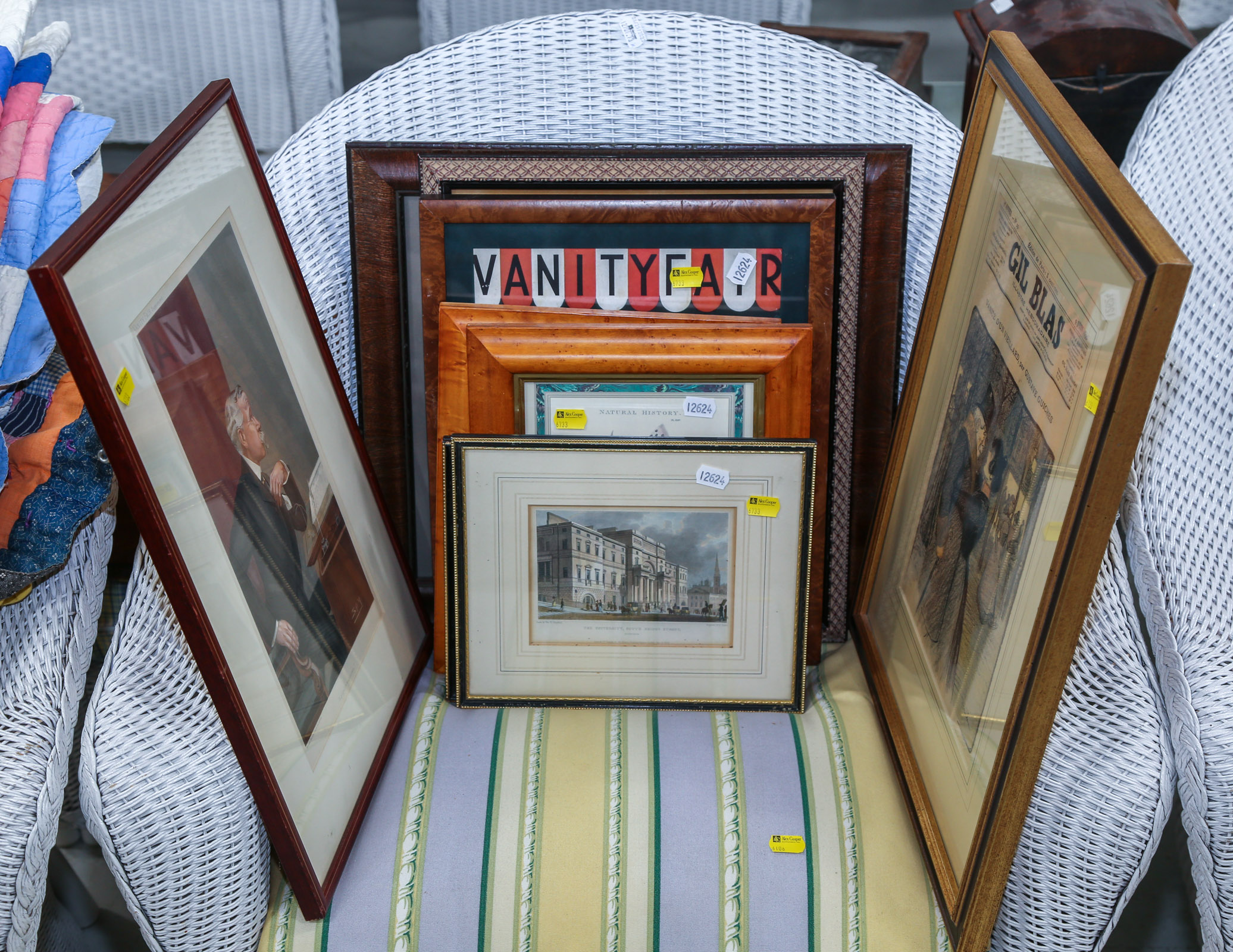 ASSORTED FRAMED ITEMS Including