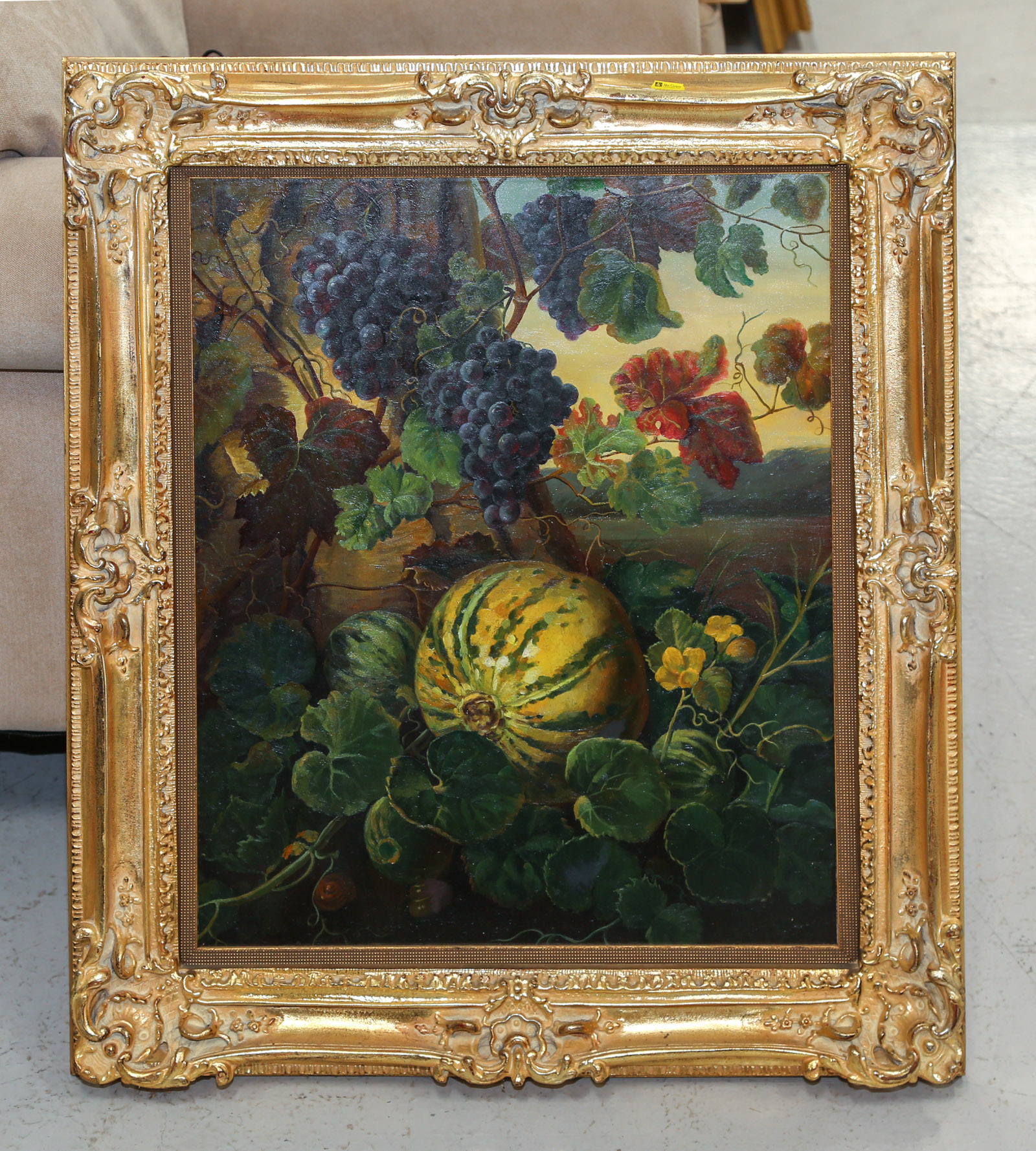 FRAMED OIL ON CANVAS STILL LIFE