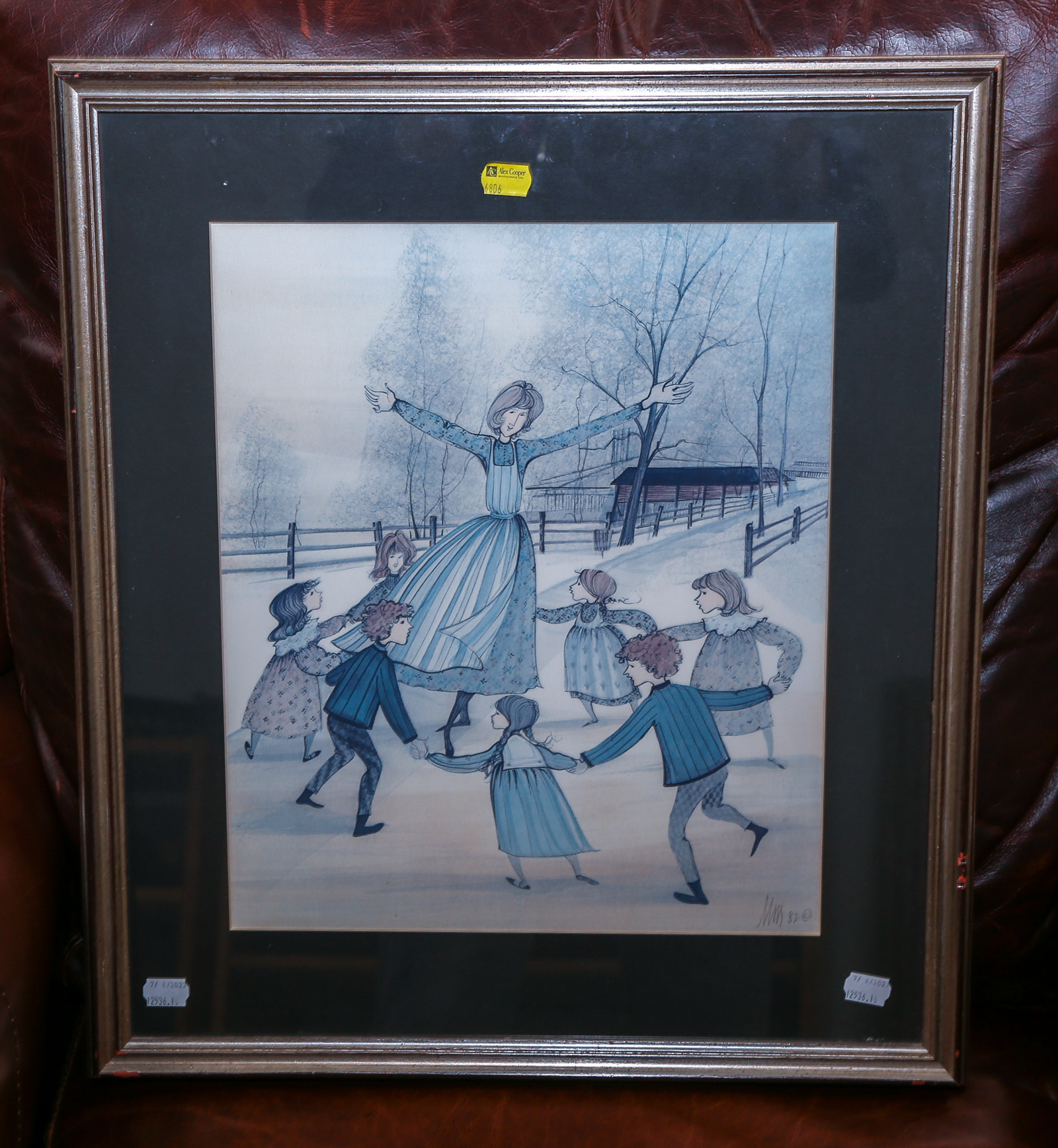 SIGNED PRINT OF CHILDREN PLAYING 3c792d