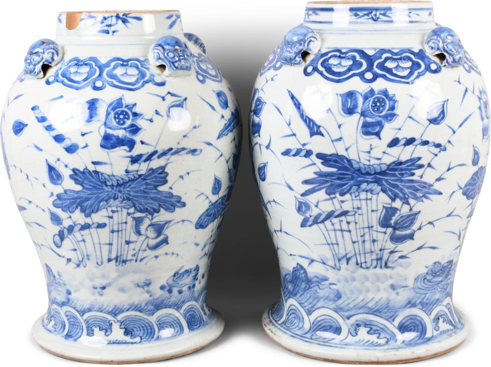 PAIR OF CHINESE UNDERGLAZE BLUE 3c79a1