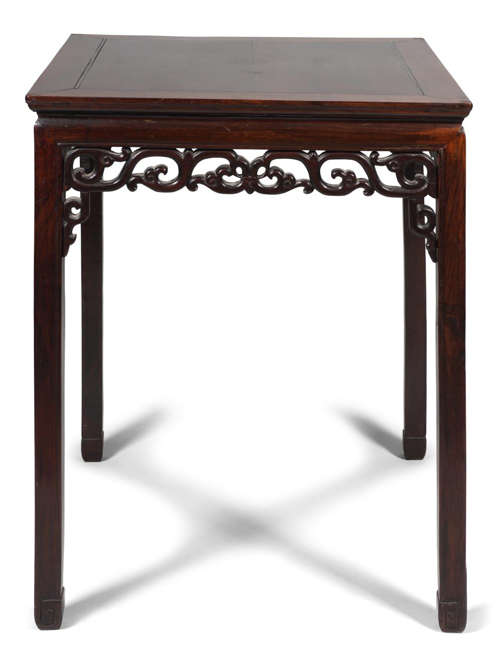 CHINESE HARDWOOD SIDE TABLE, 19TH