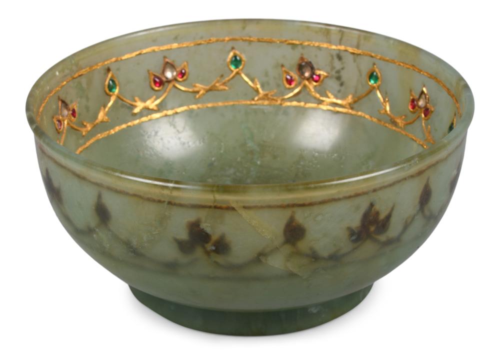 MUGHAL GREENISH WHITE JADE BOWL 3c7a1e