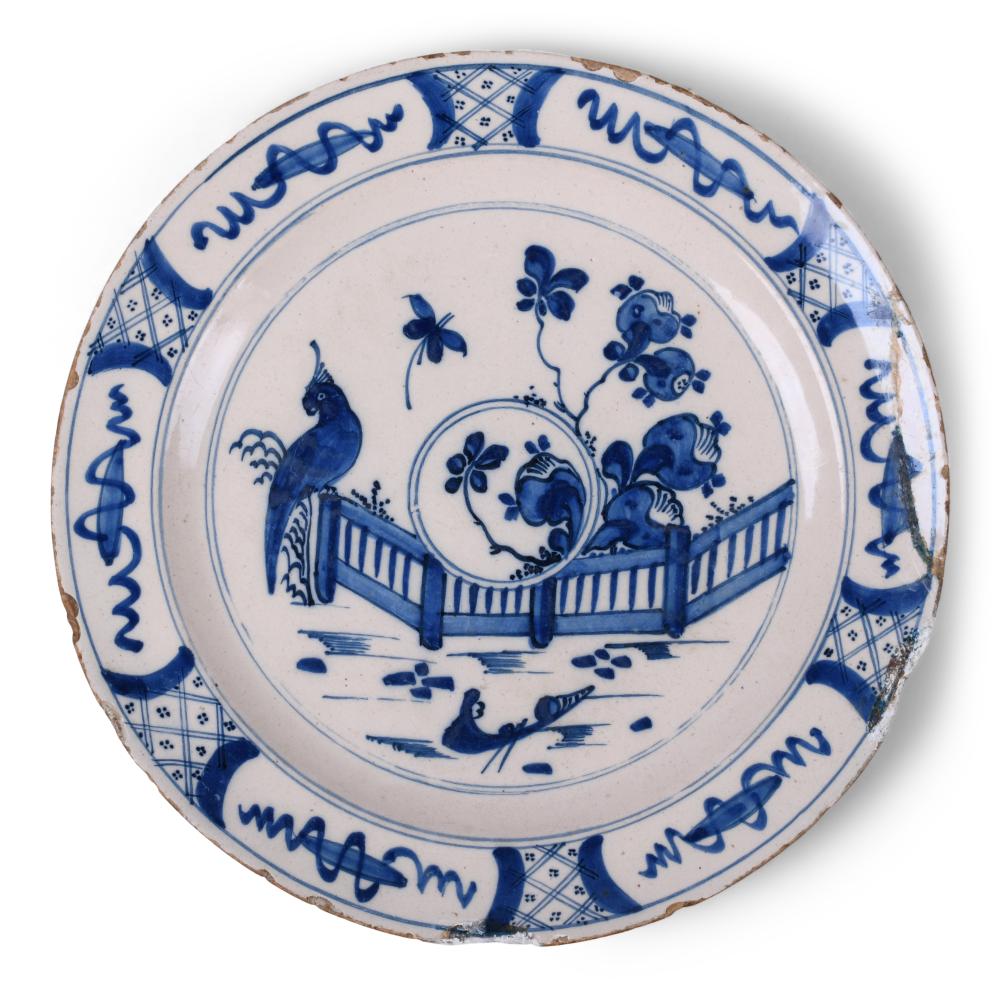 DUTCH DELFT BLUE AND WHITE EARTHENWARE