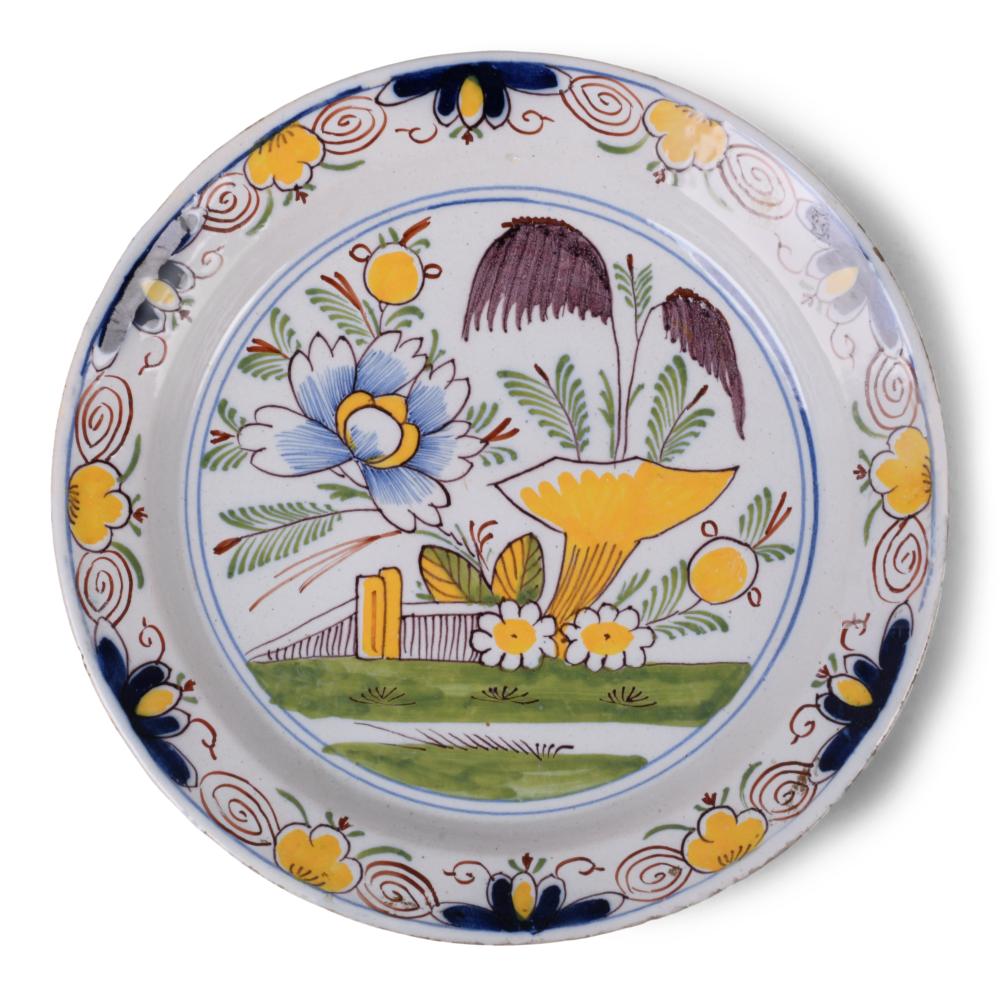 DUTCH DELFT POLYCHROME-ENAMELED