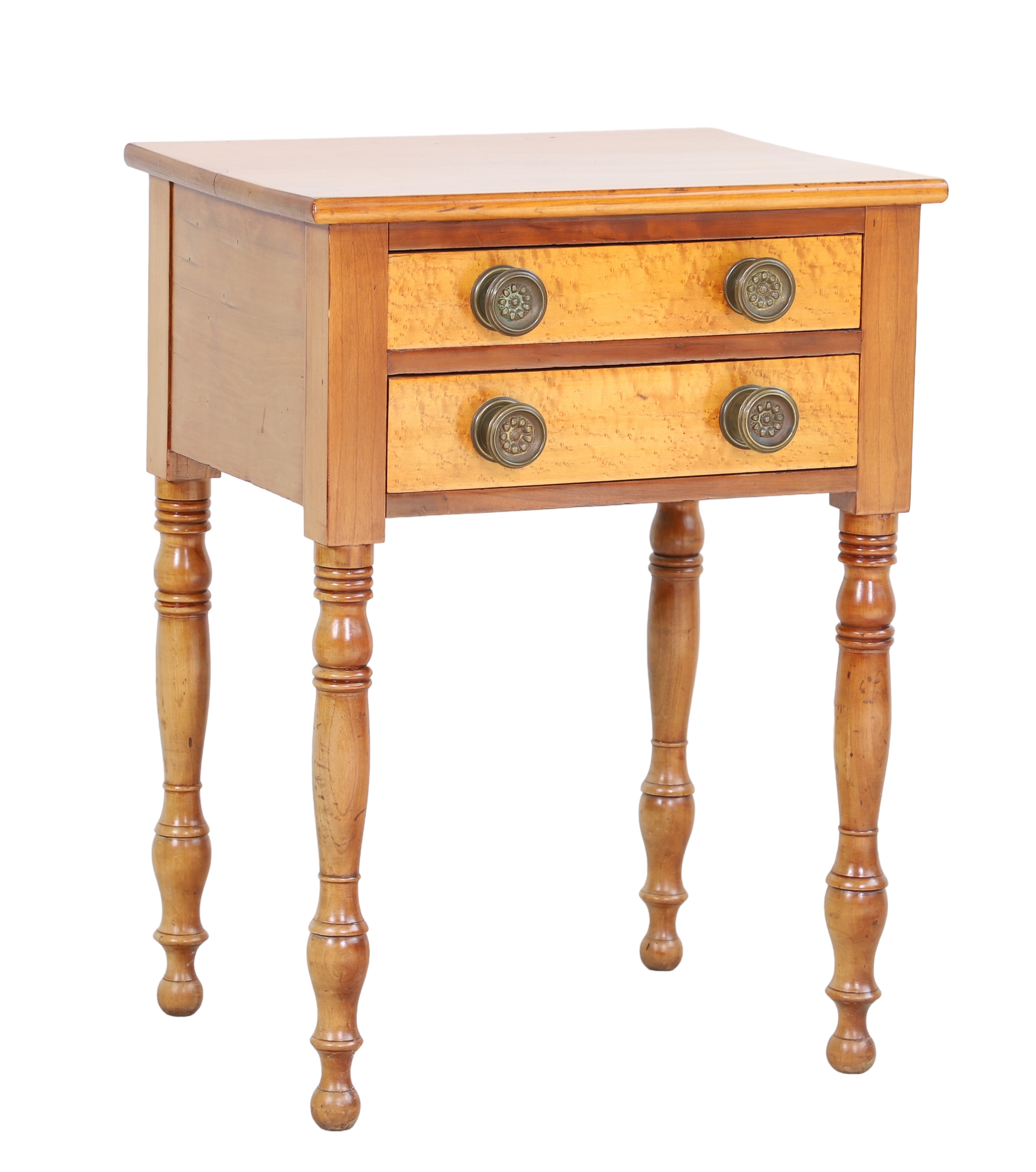 Sheraton style maple 2-drawer stand,
