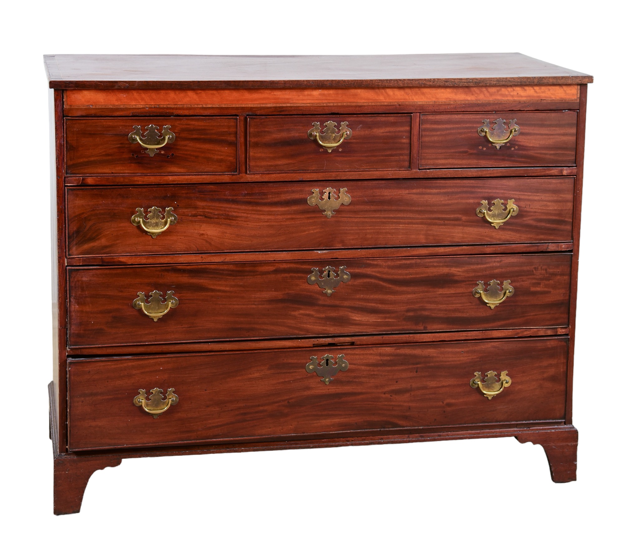 Georgian mahogany bureau three 3ca3c0