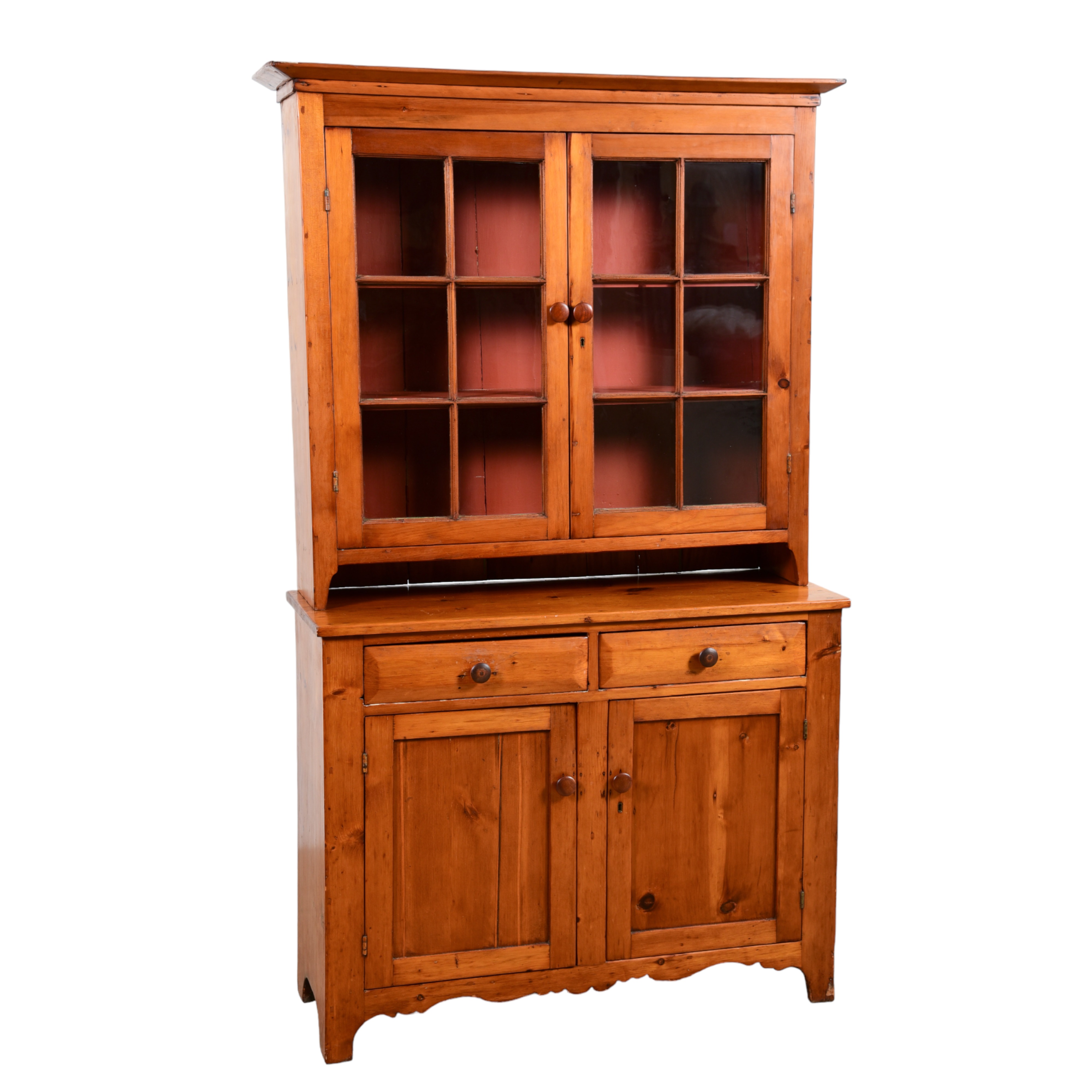 Pine 2-pc wall cupboard, top section
