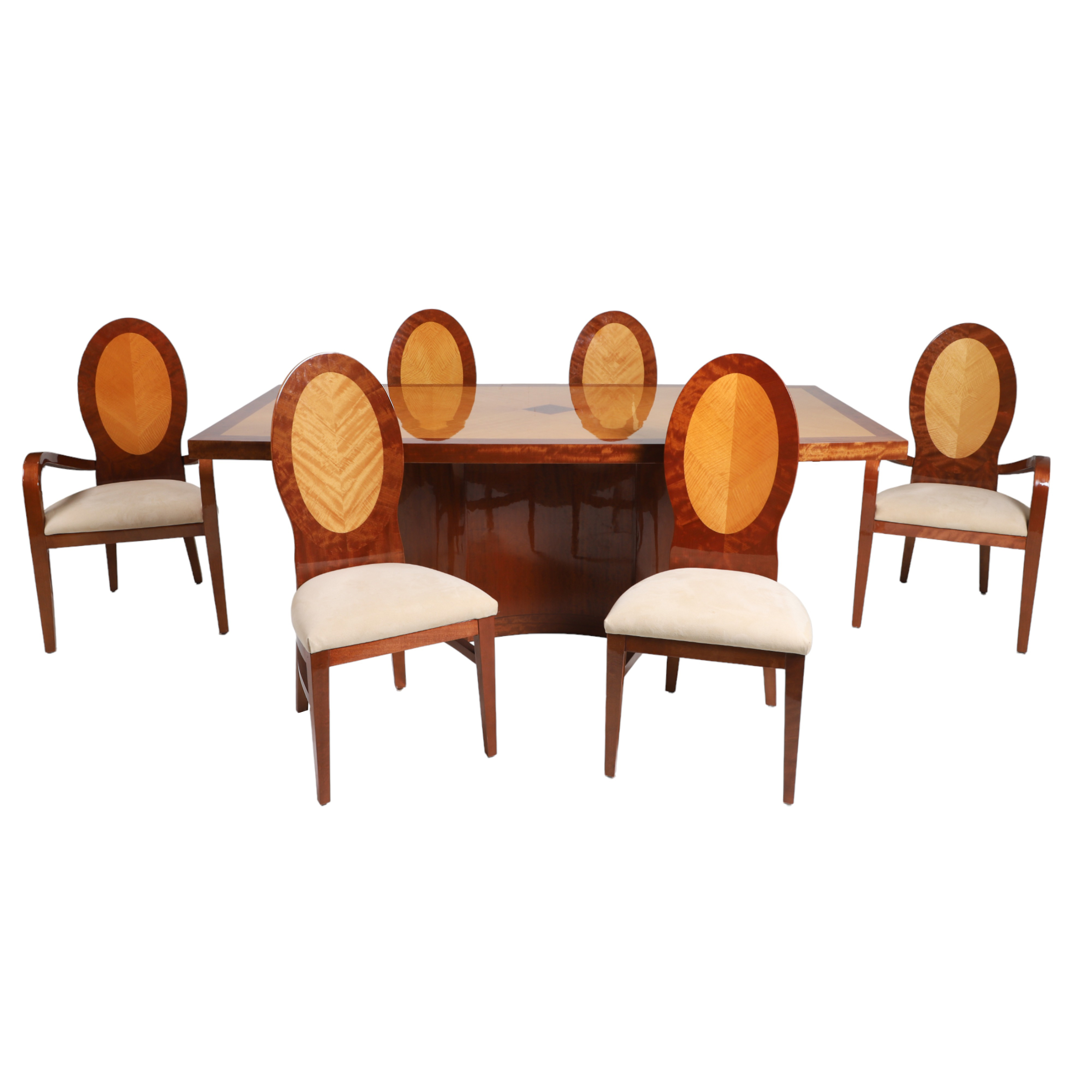 (7) pc Deco style dining set, c/o