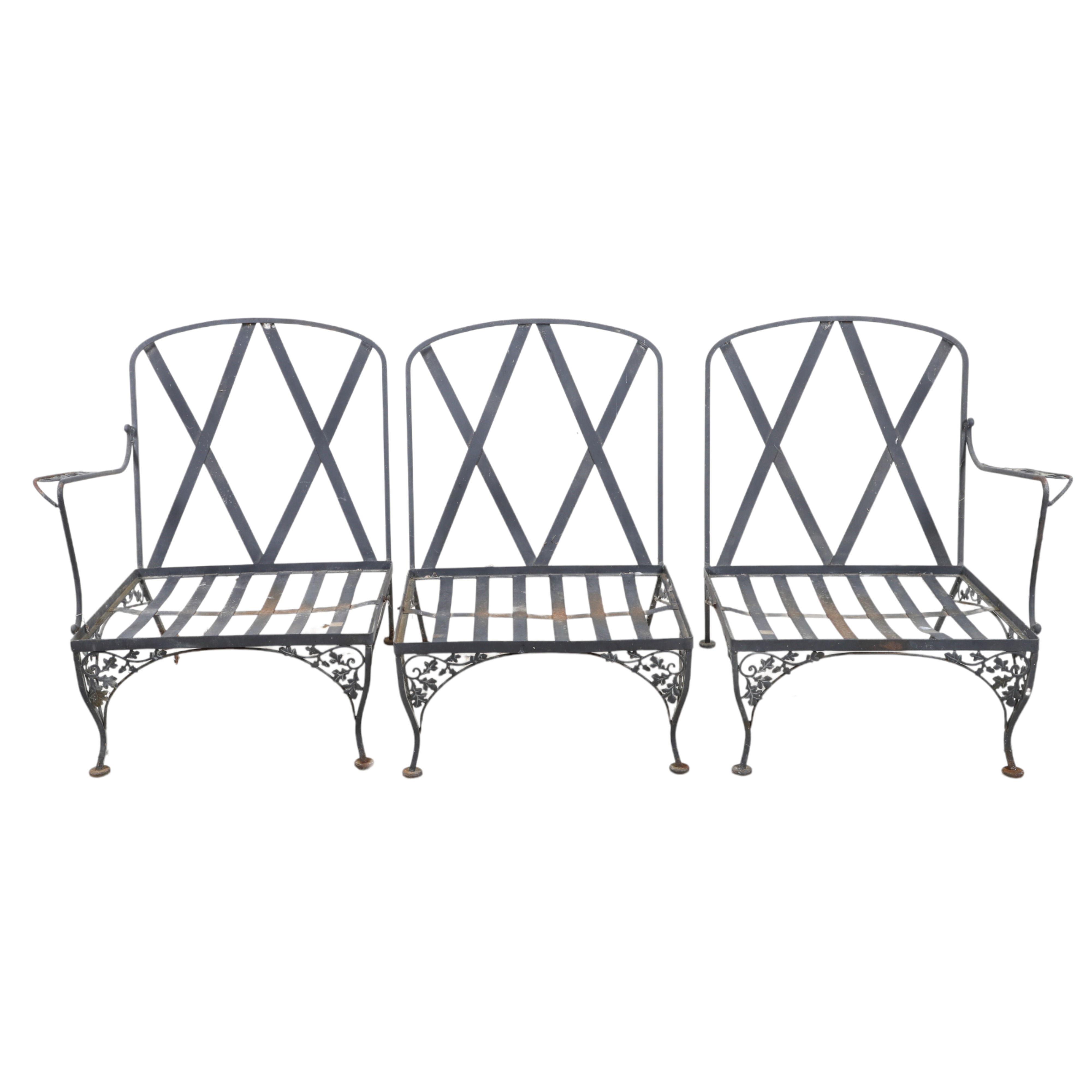 Woodard 3 part patio sofa vine 3ca406