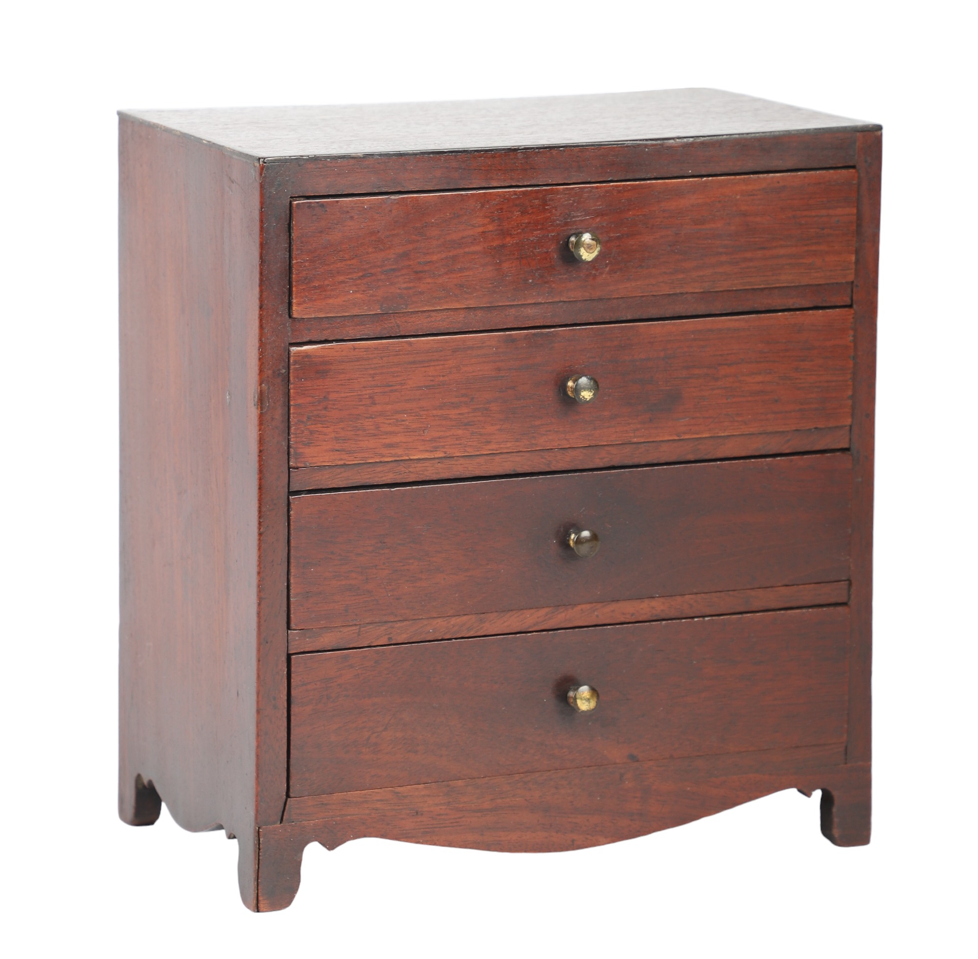 Miniature Mahogany 4 Drawer Bureau  3ca4f9