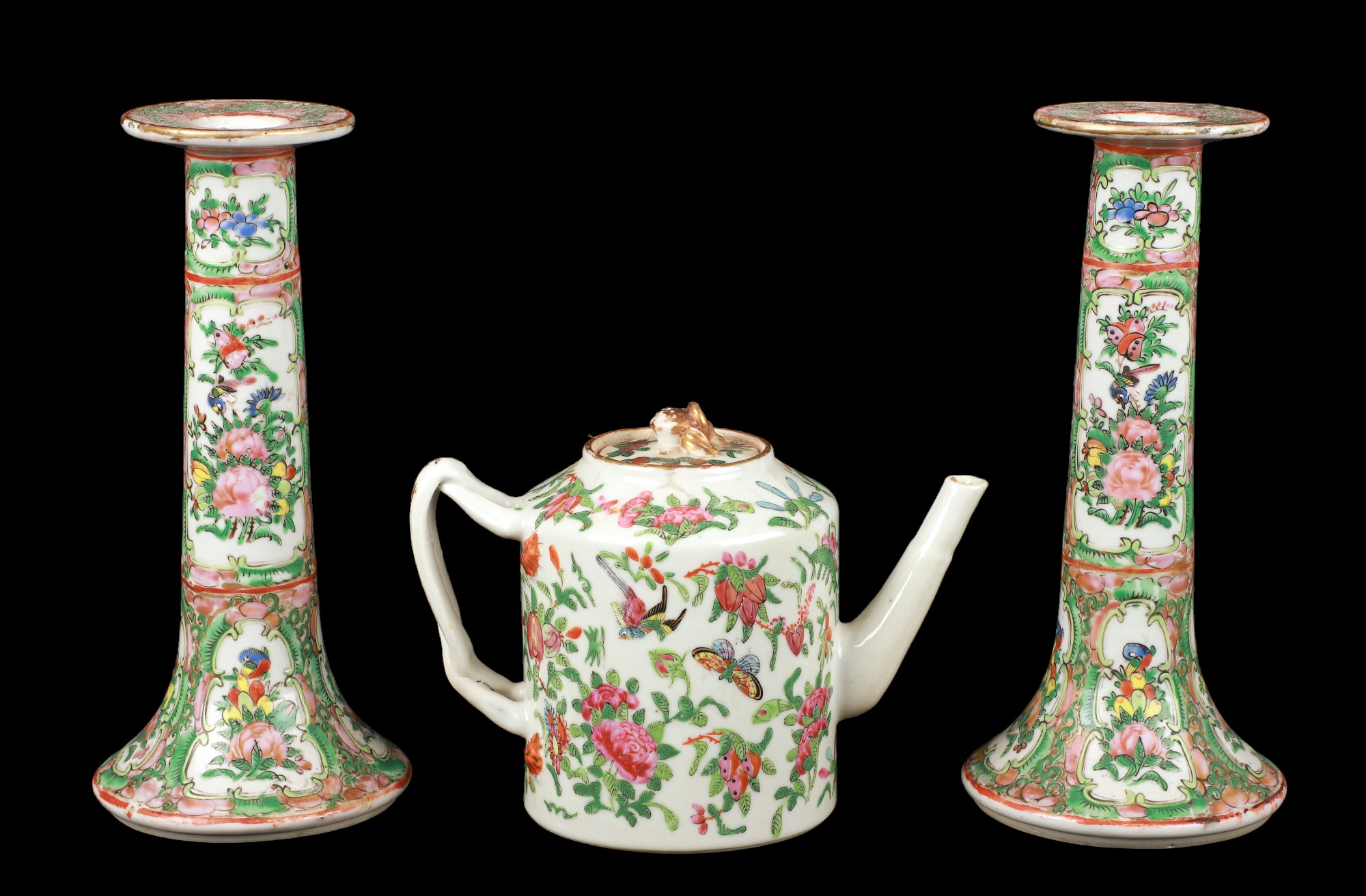  3 Pcs Chinese Famille Rose porcelain  3ca54c
