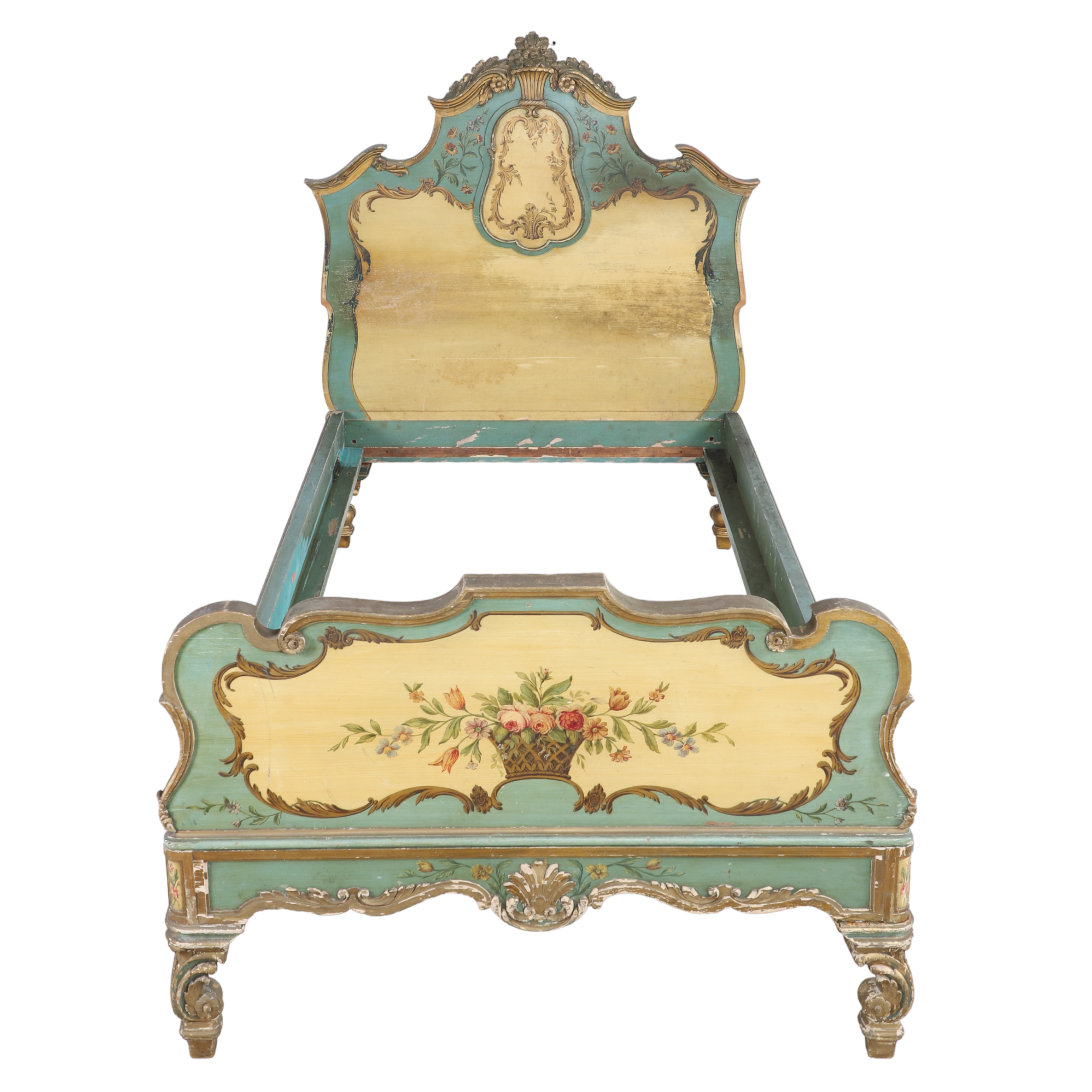 French style paint decorated twin 3ca586