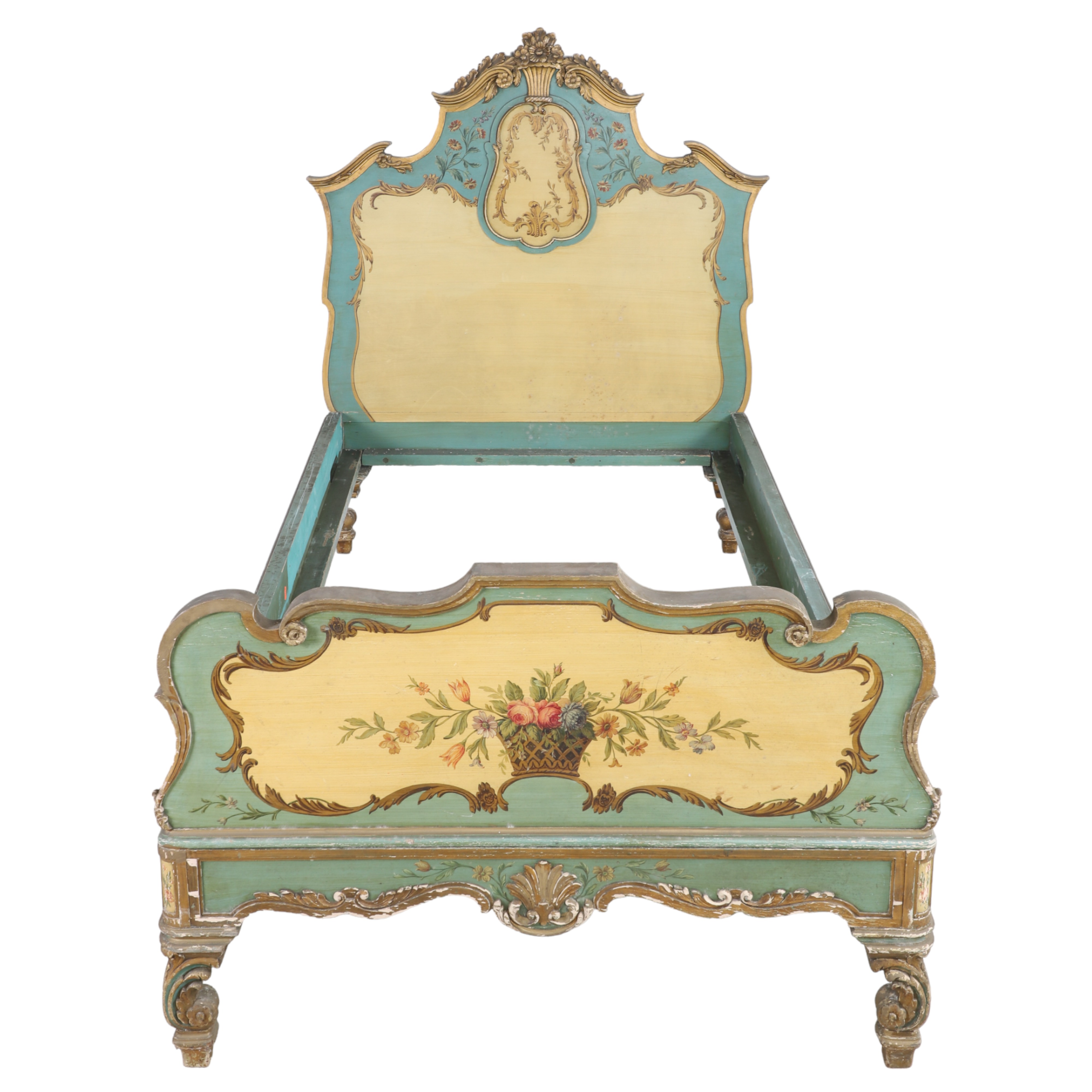 French style paint decorated twin 3ca585