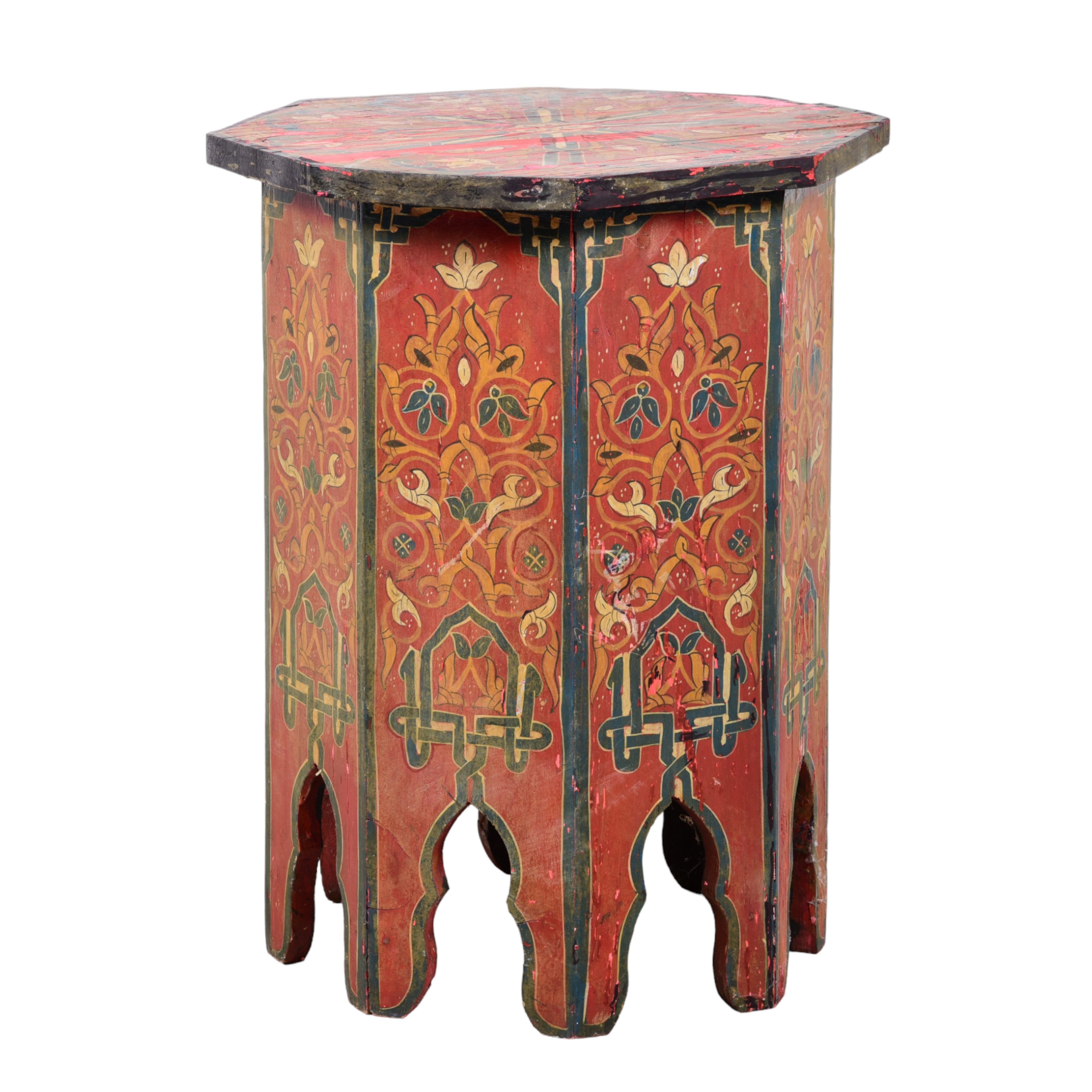 Moorish painted octogonal pedestal  3ca5a2