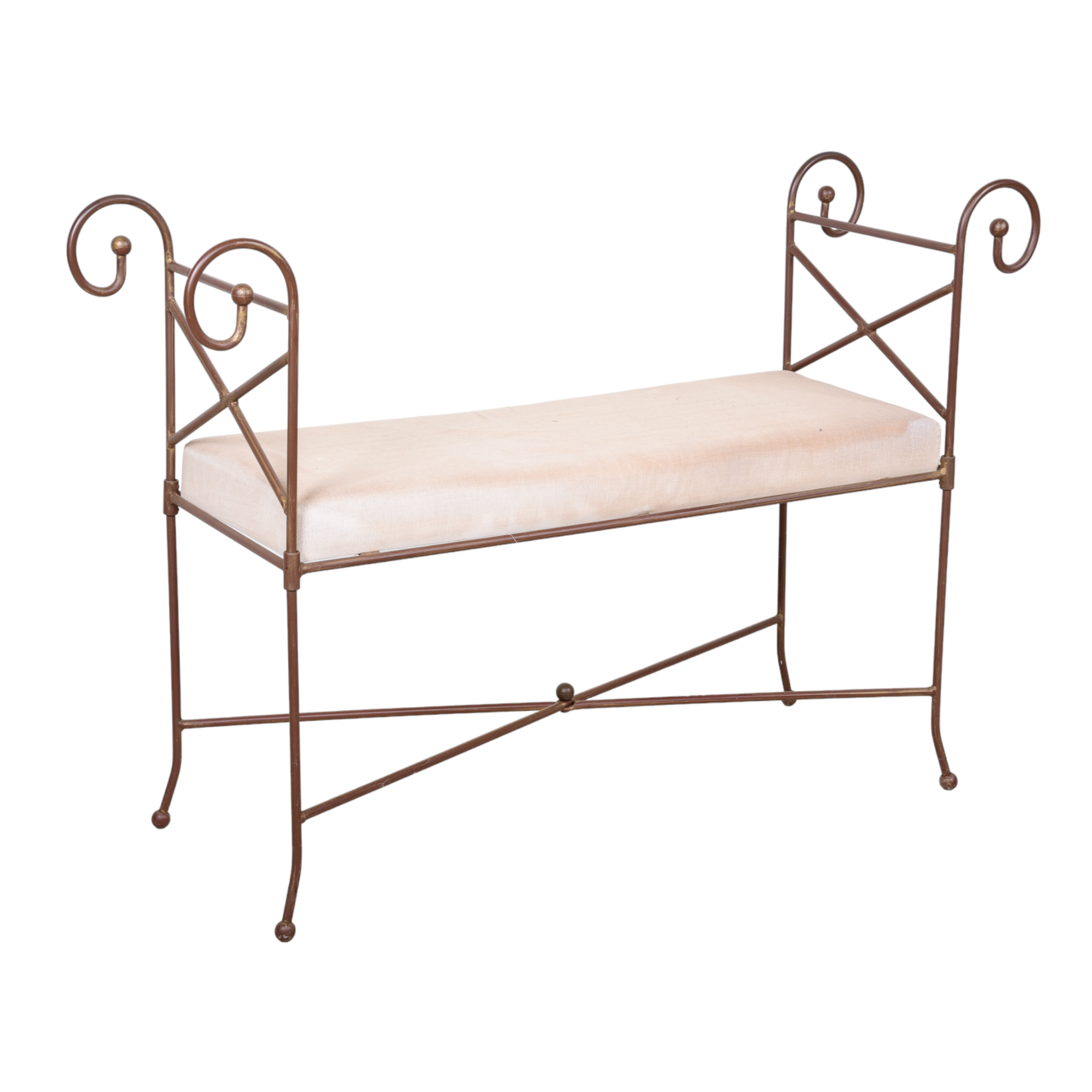 Regency style gilt metal bench  3ca5b4