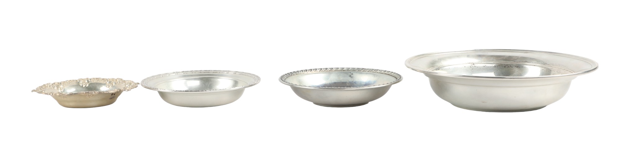 (4) Sterling bowls and dishes to