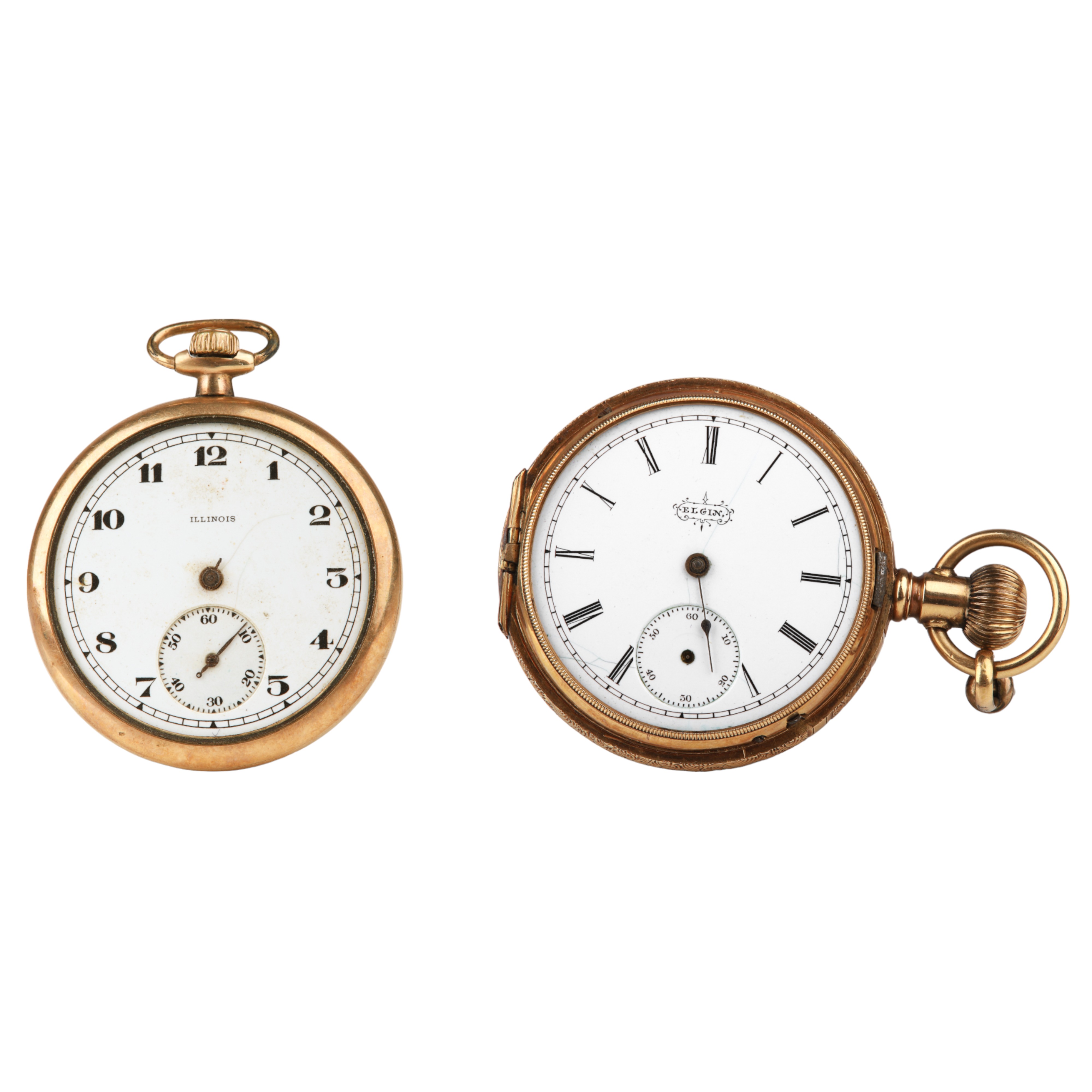 (2) 14K and Gold Filled Pocket Watches