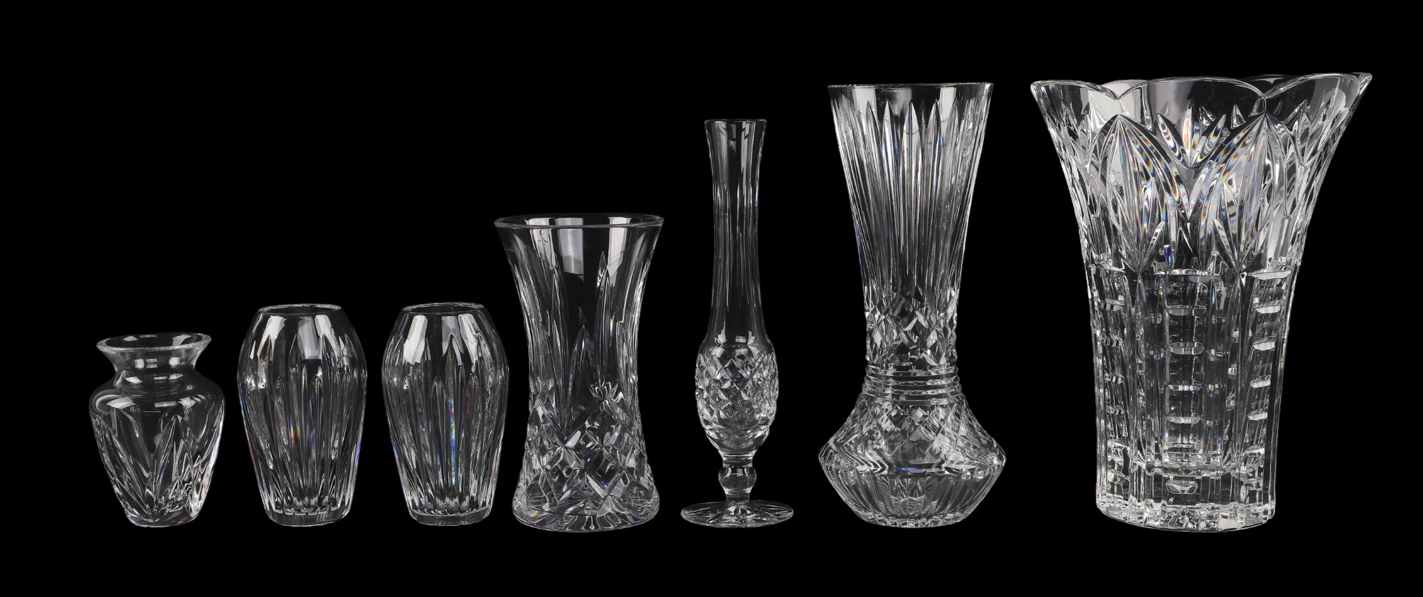 (8) Waterford and style crystal