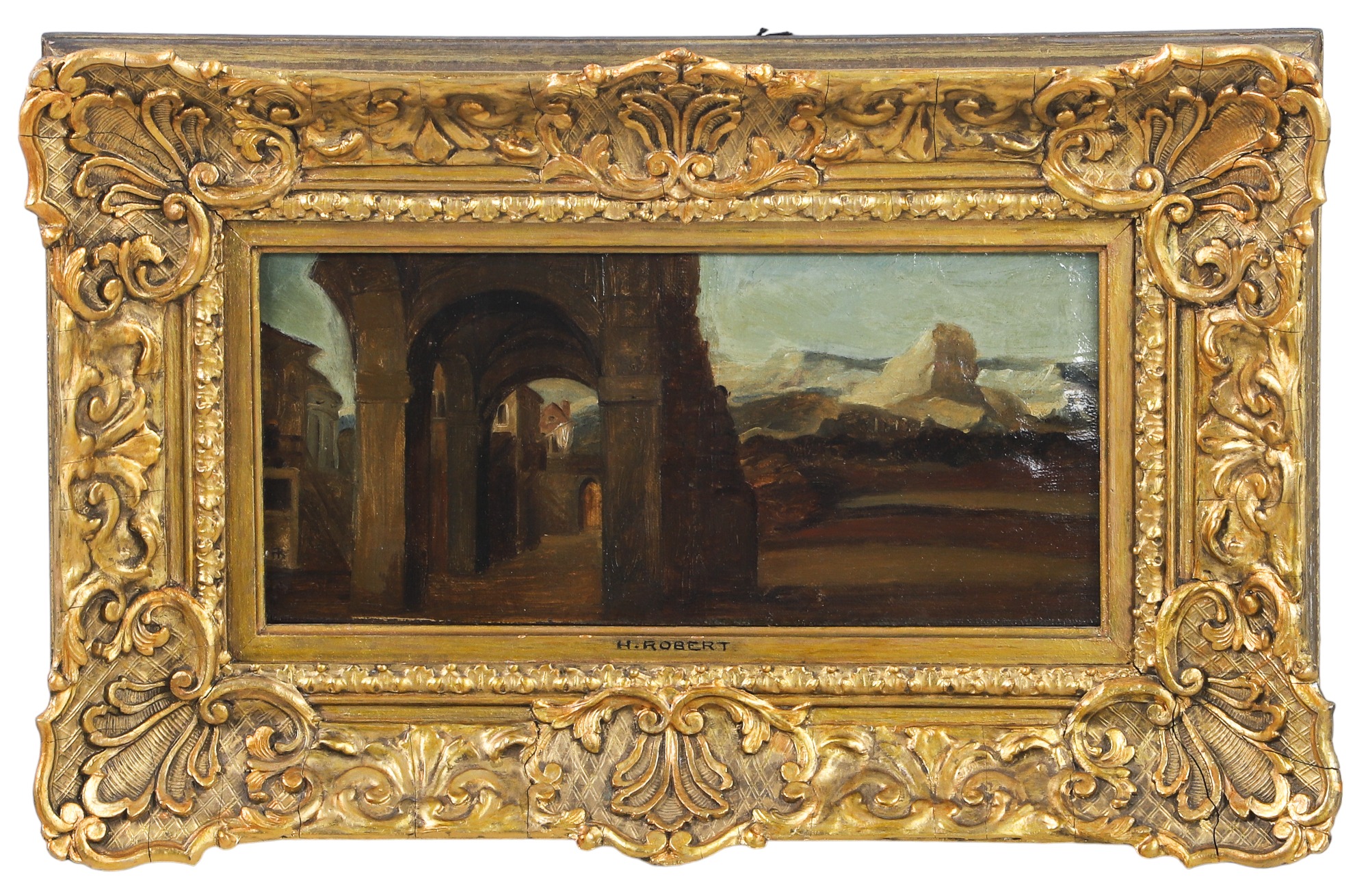 19th C Continental landscape painting 3ca64f