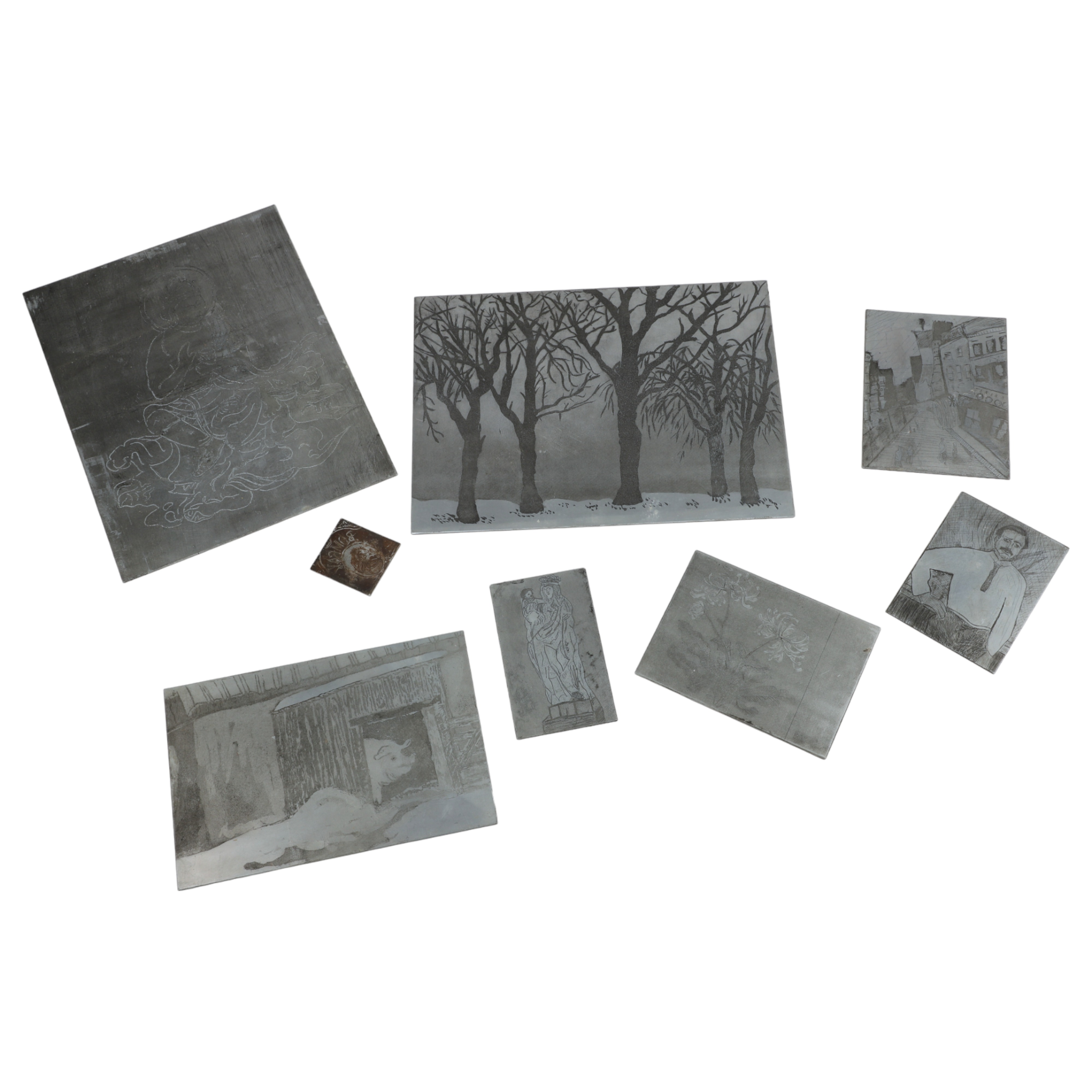 (8) Metal engraving plates, including
