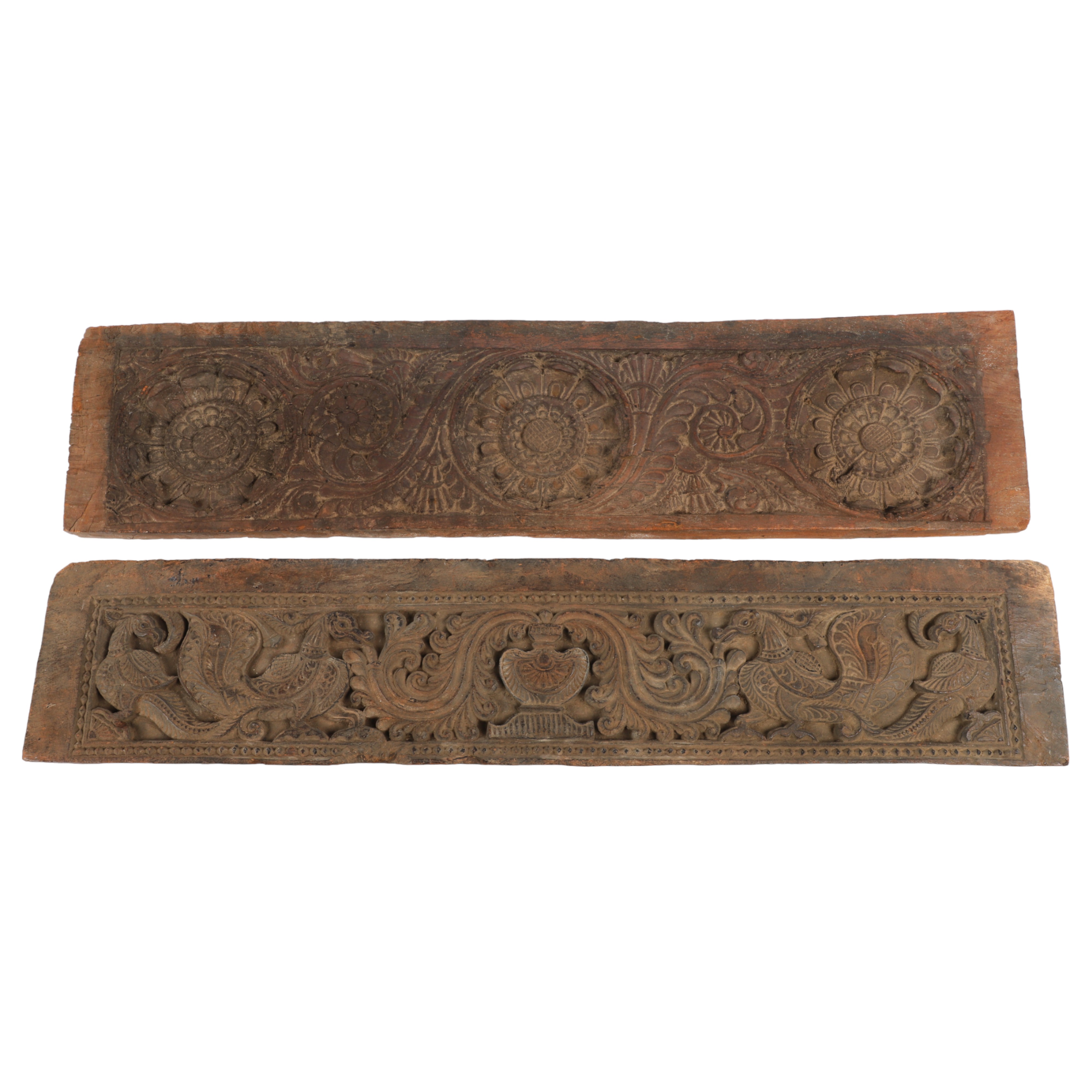  2 Carved hardwood portions as 3ca6e9