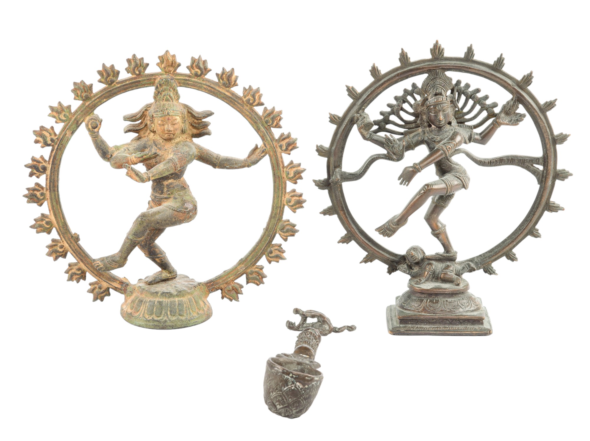 (3) Nataraja dancing Shiva items,