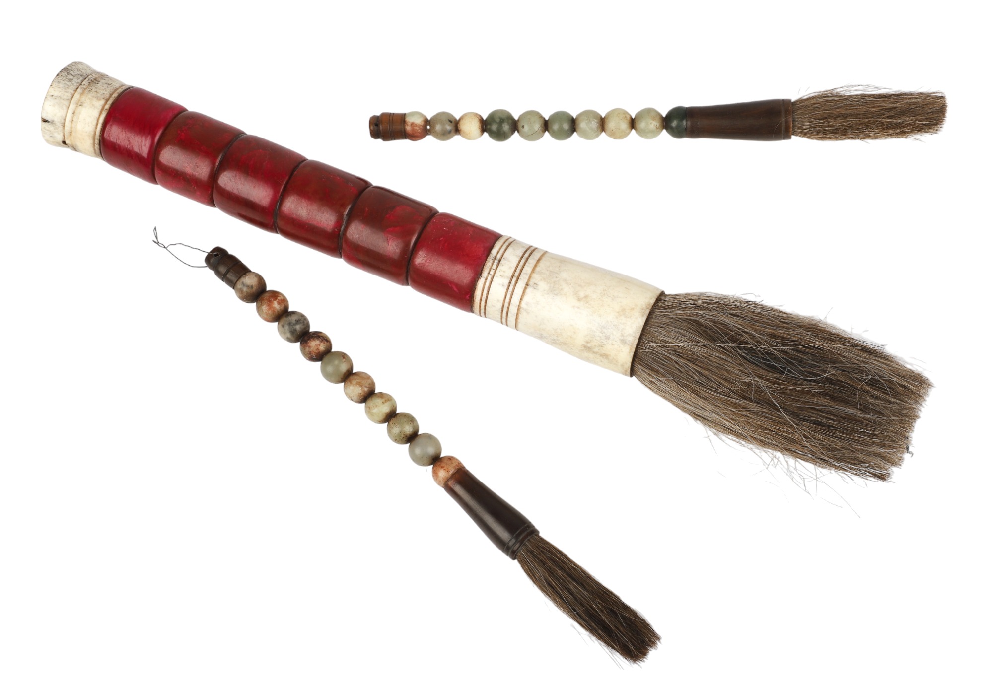 (3) Chinese paint brushes, c/o