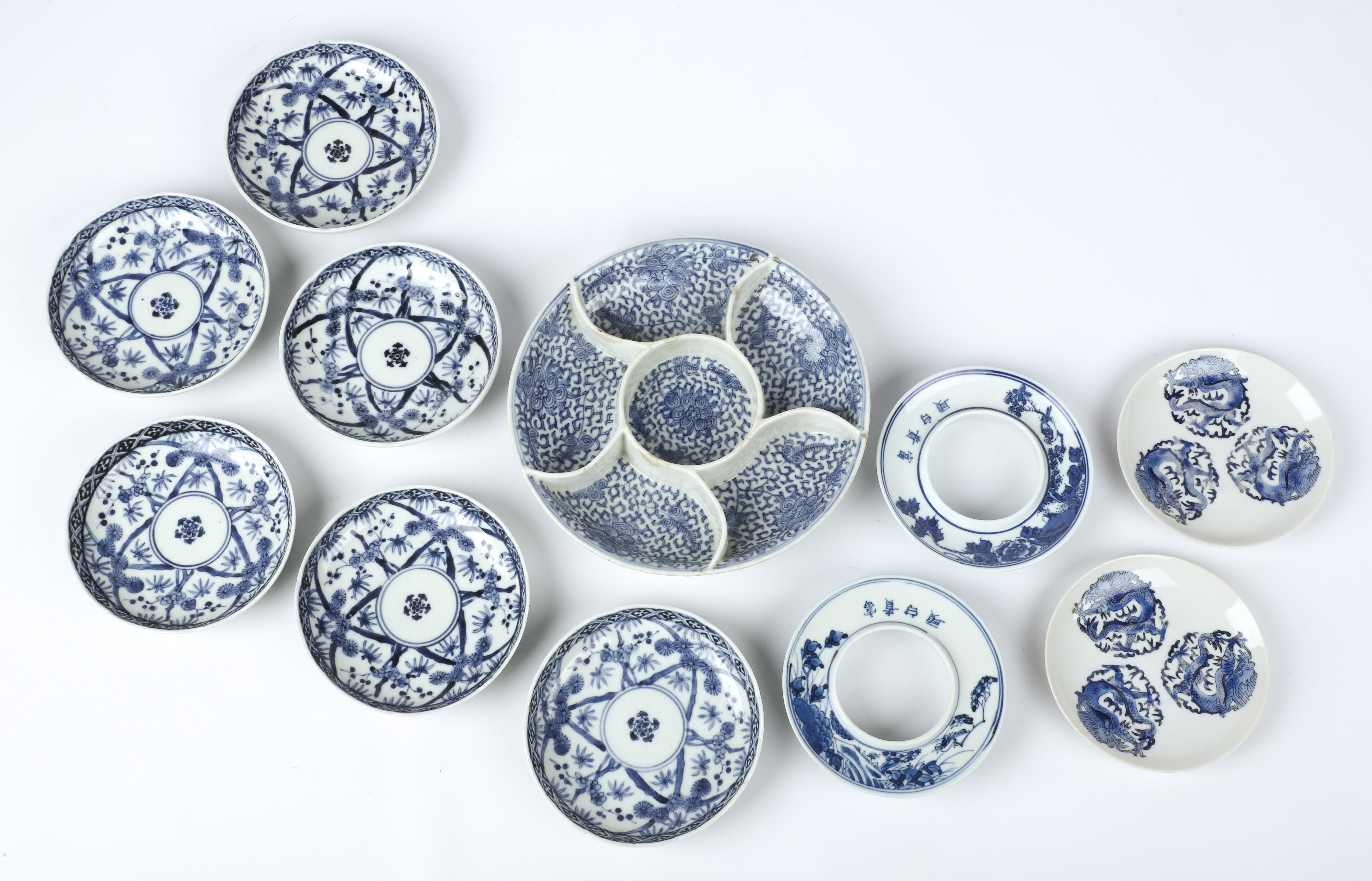  11 Pcs Chinese blue white porcelain  3ca718