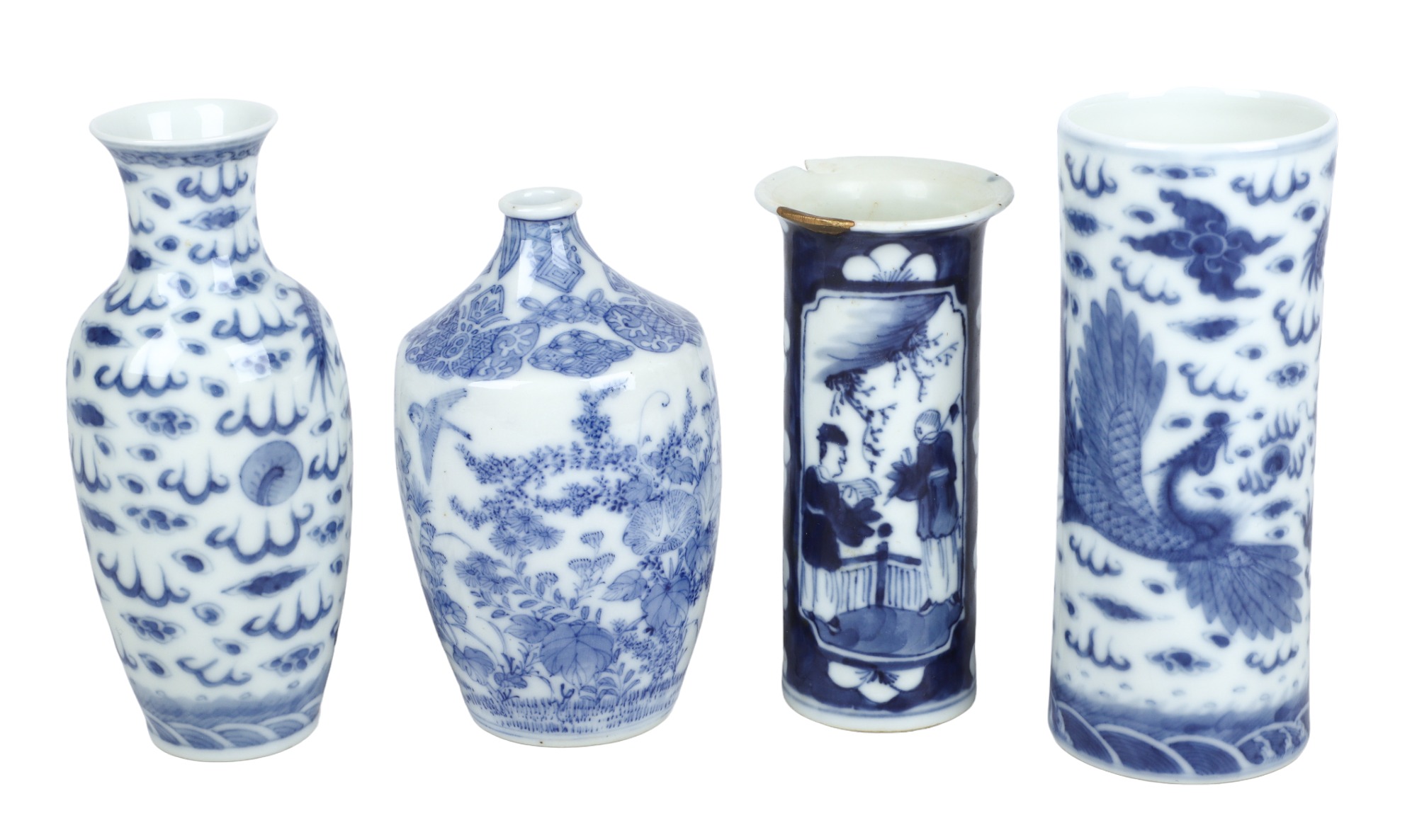 (4) Chinese blue & white porcelain