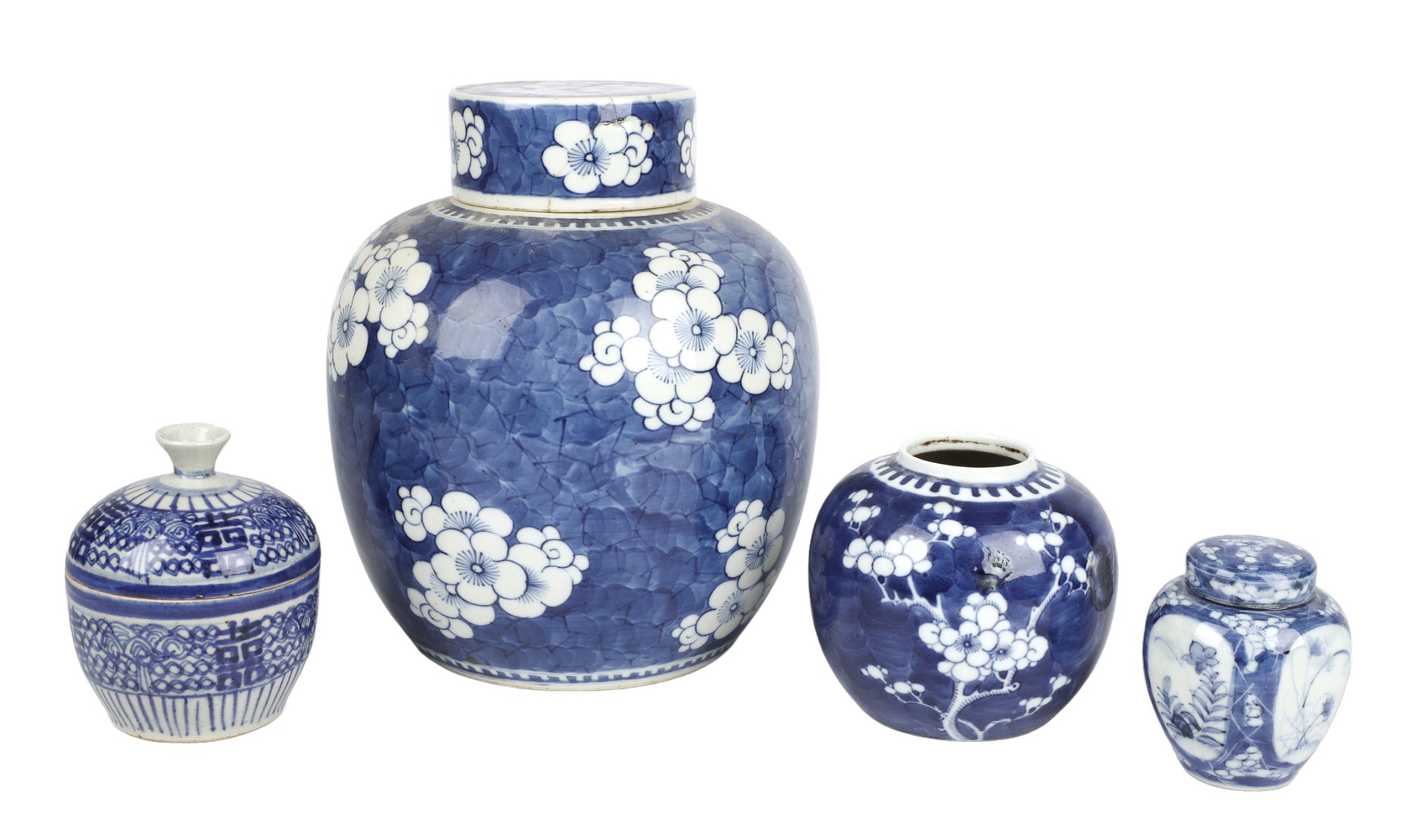  4 Pcs Chinese blue white porcelain  3ca71c