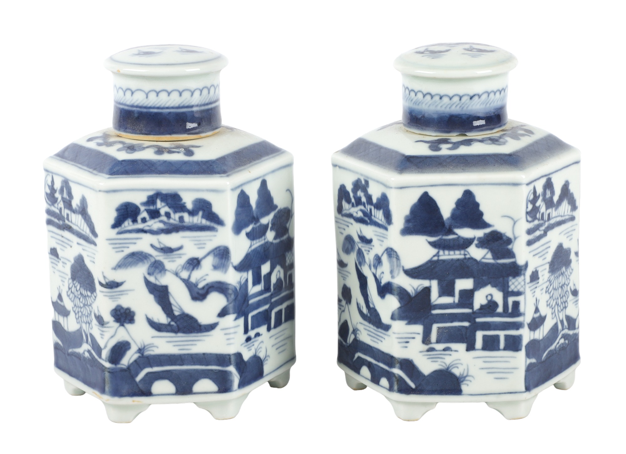Pair of Chinese blue white porcelain 3ca738