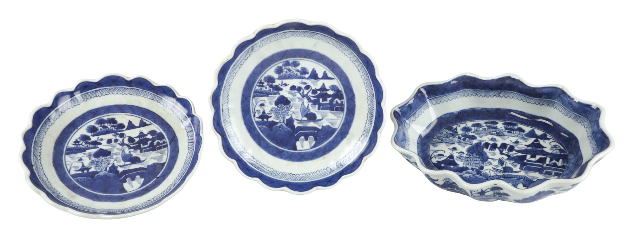  3 Chinese blue white porcelain 3ca73c
