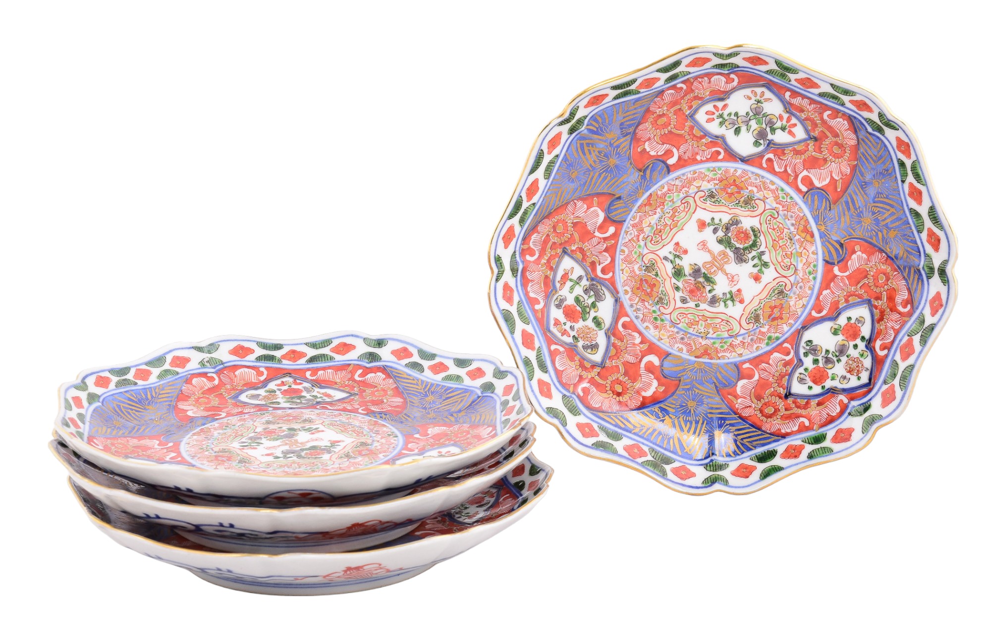 (4) Japanese porcelain plates,