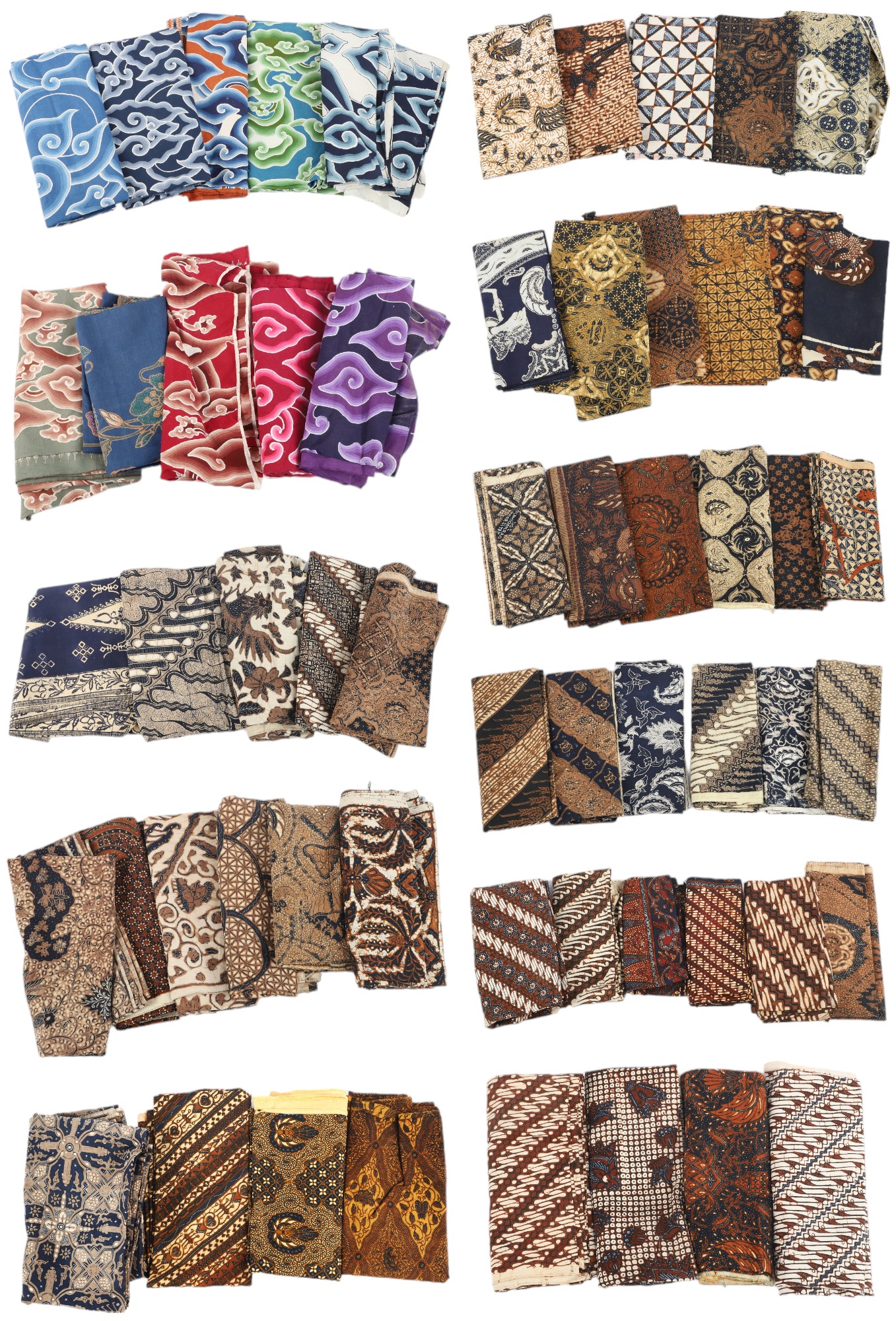  40 Indonesian Batik fabric portions  3ca775