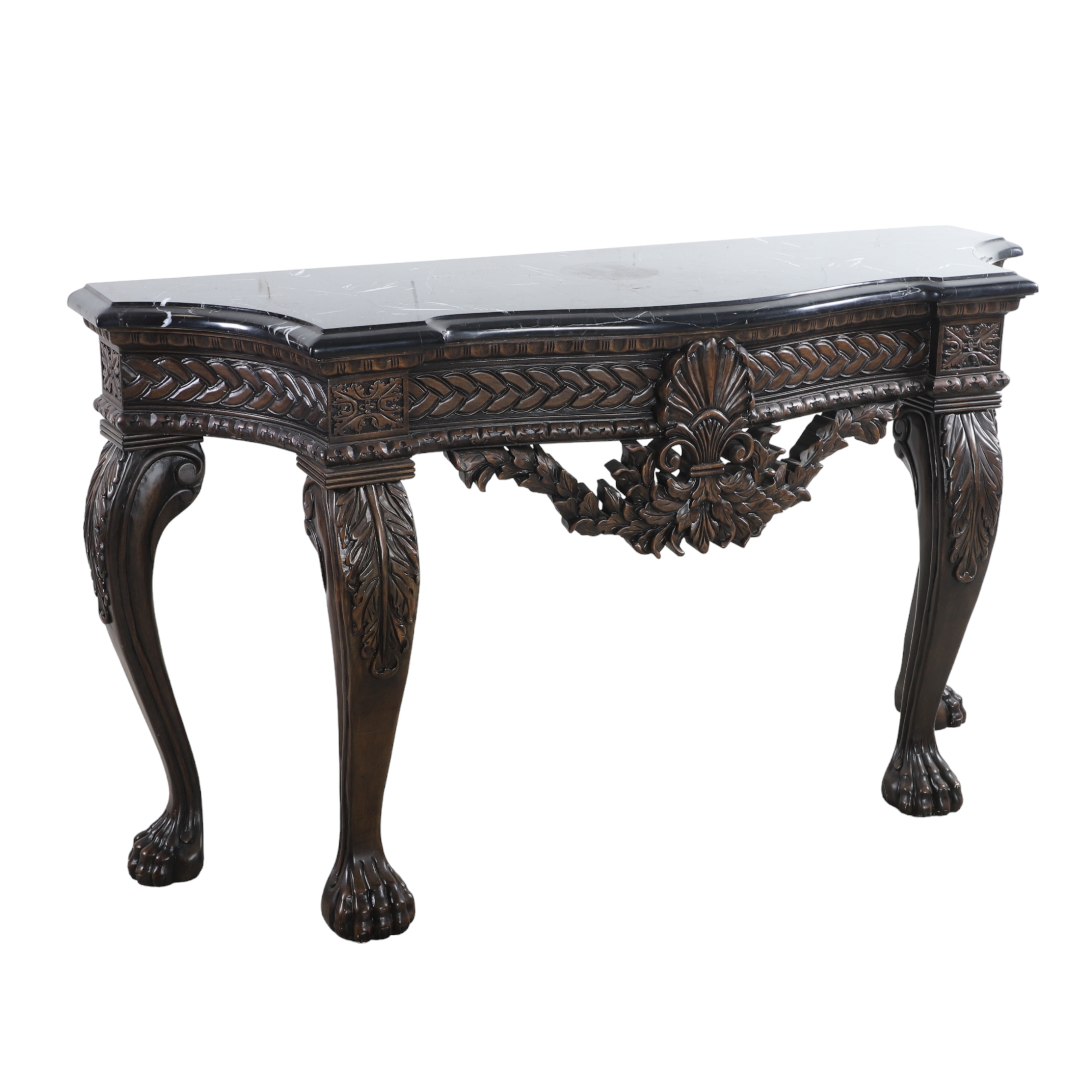 Italian style faux marbletop console 3ca782