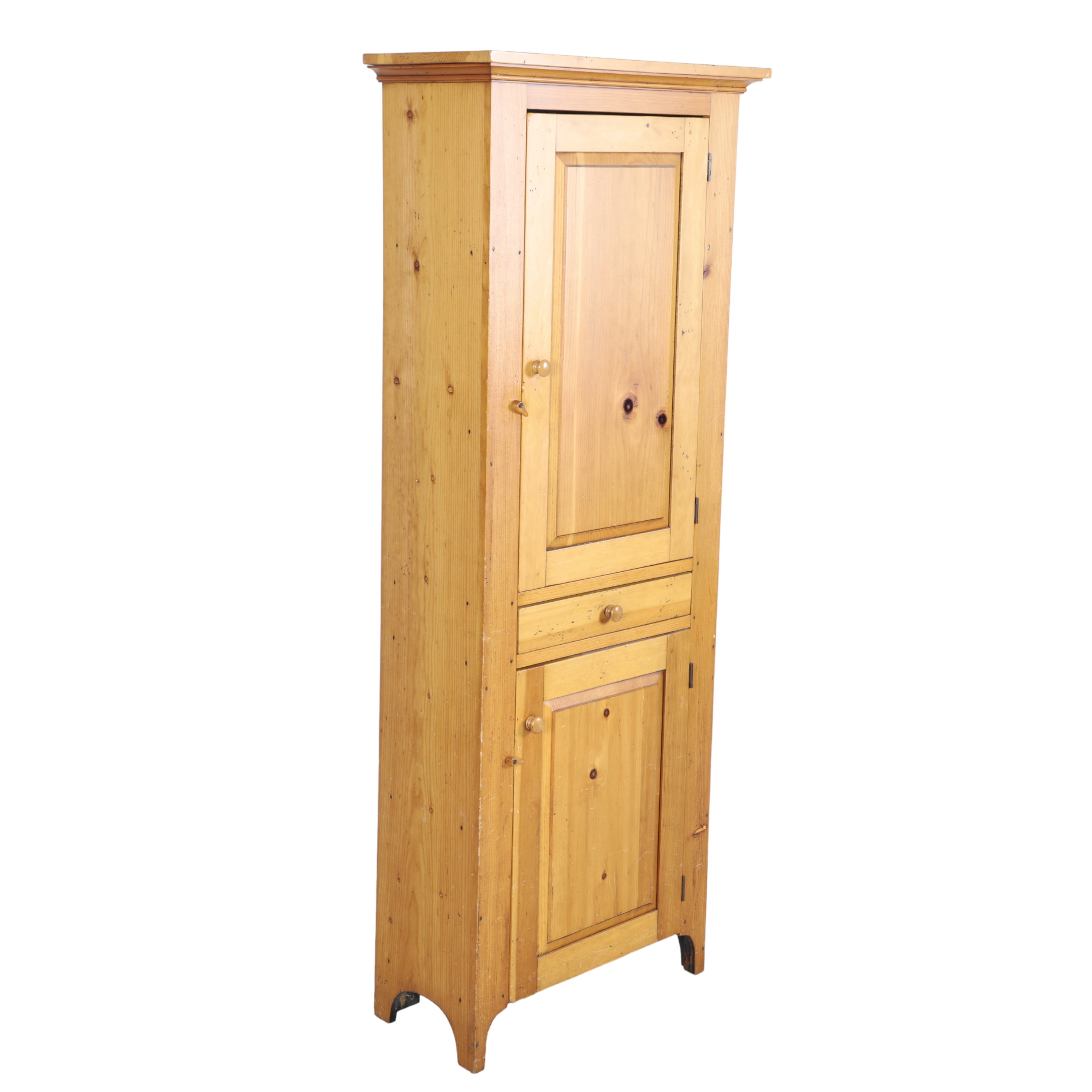 Pine paneled cupboard, top with