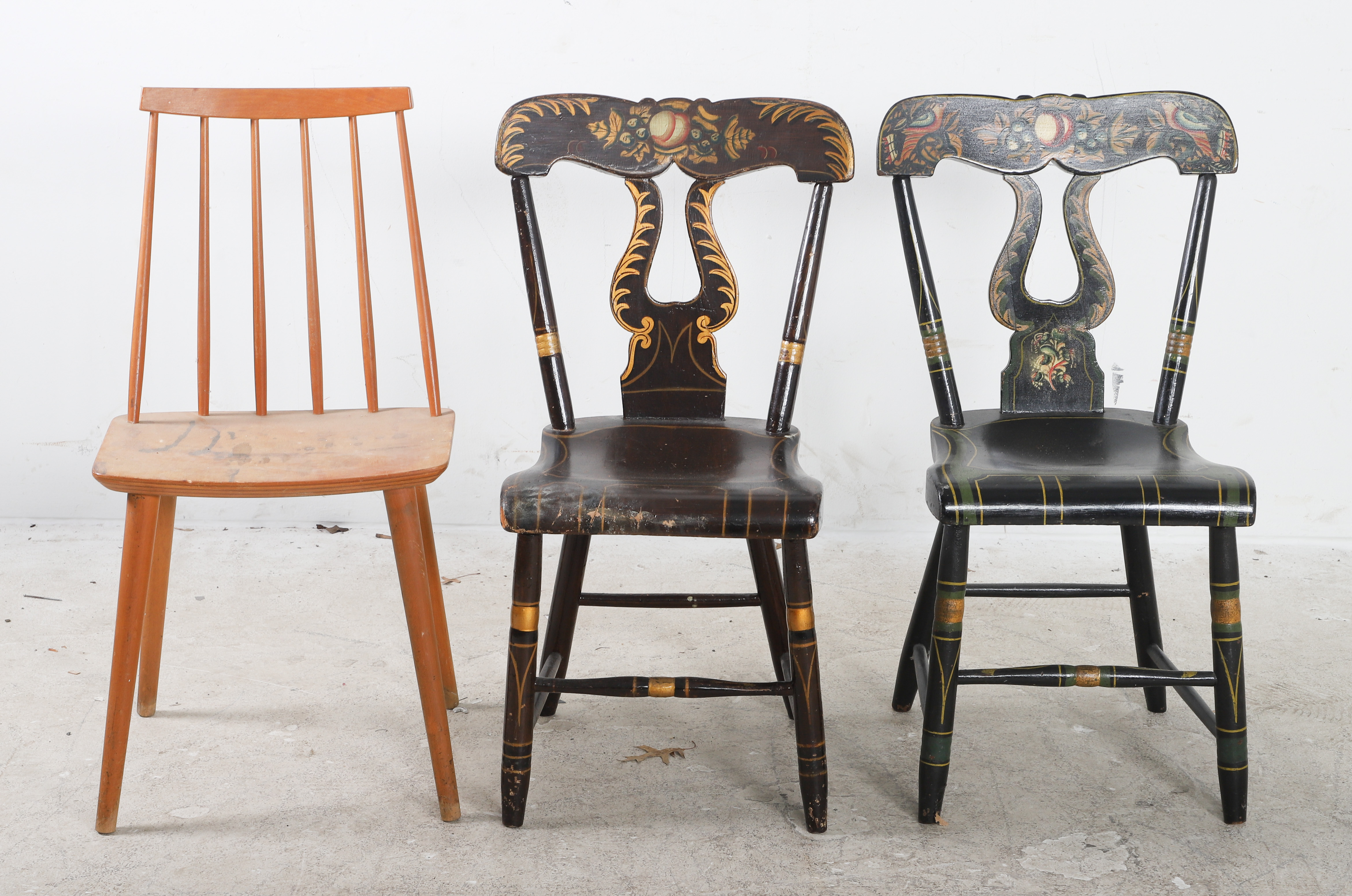 (3) Decorative side chairs, c/o